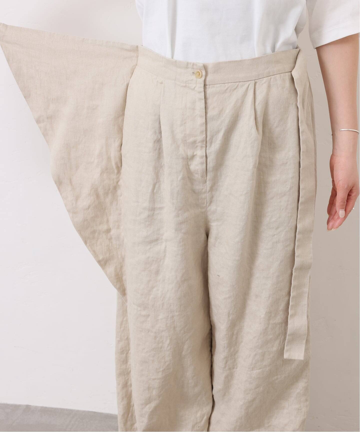 フレンチリネンツイル ラップパンツ（その他パンツ）｜journal