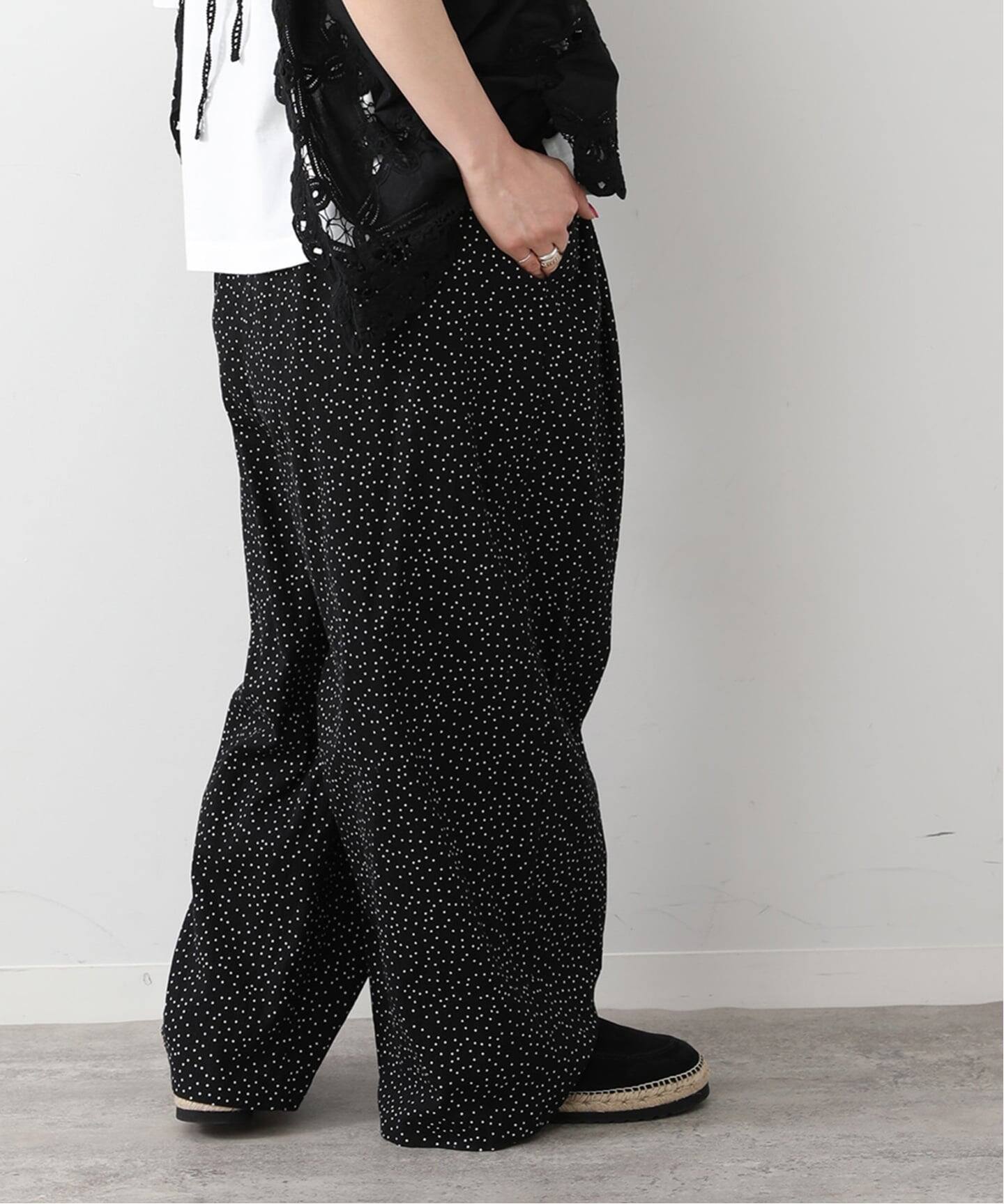  ドットパンツ ドットプリントフロントタックパンツ（その他パンツ）｜journal