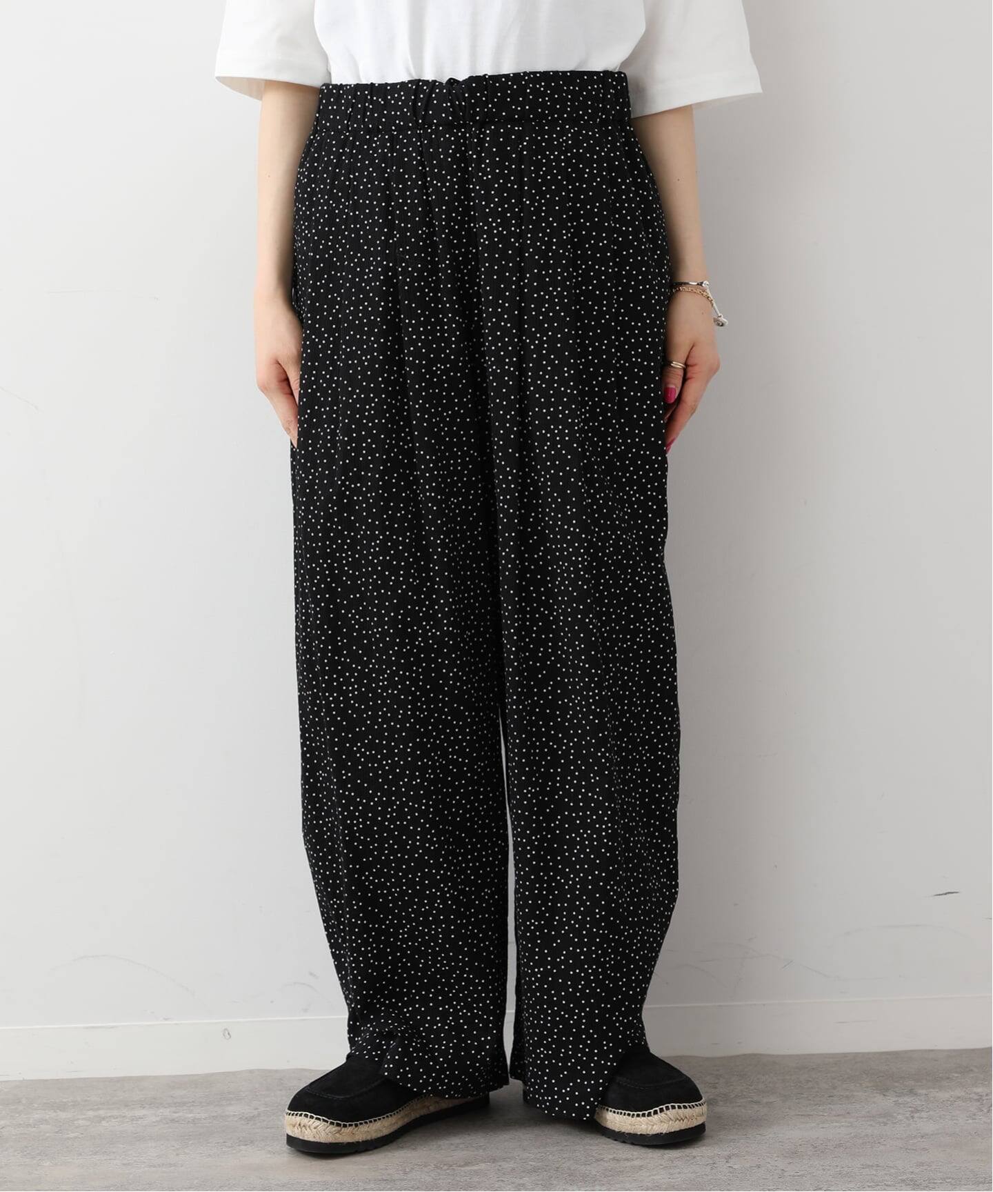 ドットプリントフロントタックパンツ（その他パンツ）｜journal