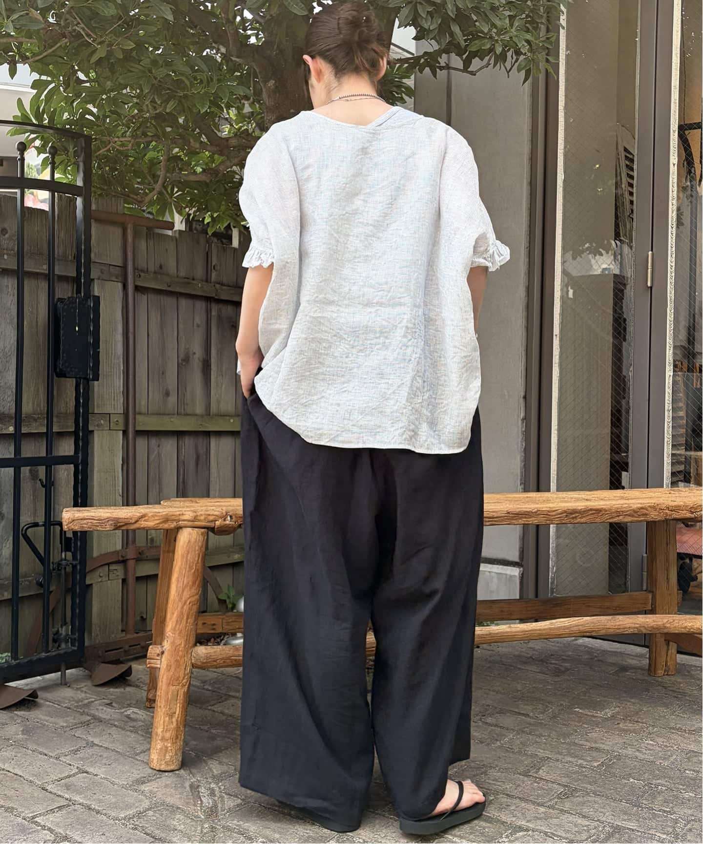 リネンtuck easy パンツ（その他パンツ）｜journal standard luxe
