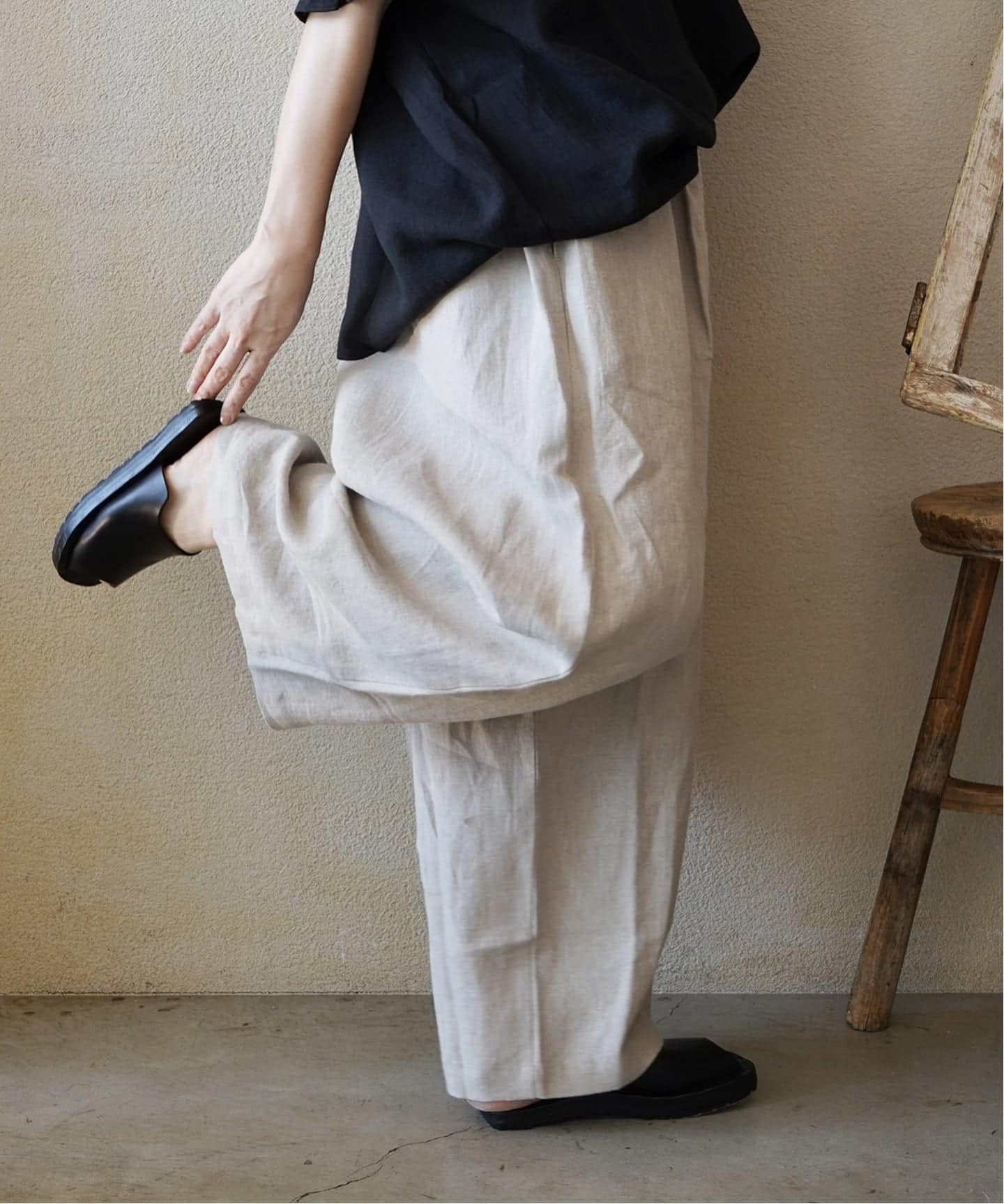 リネンtuck easy パンツ（その他パンツ）｜journal standard luxe