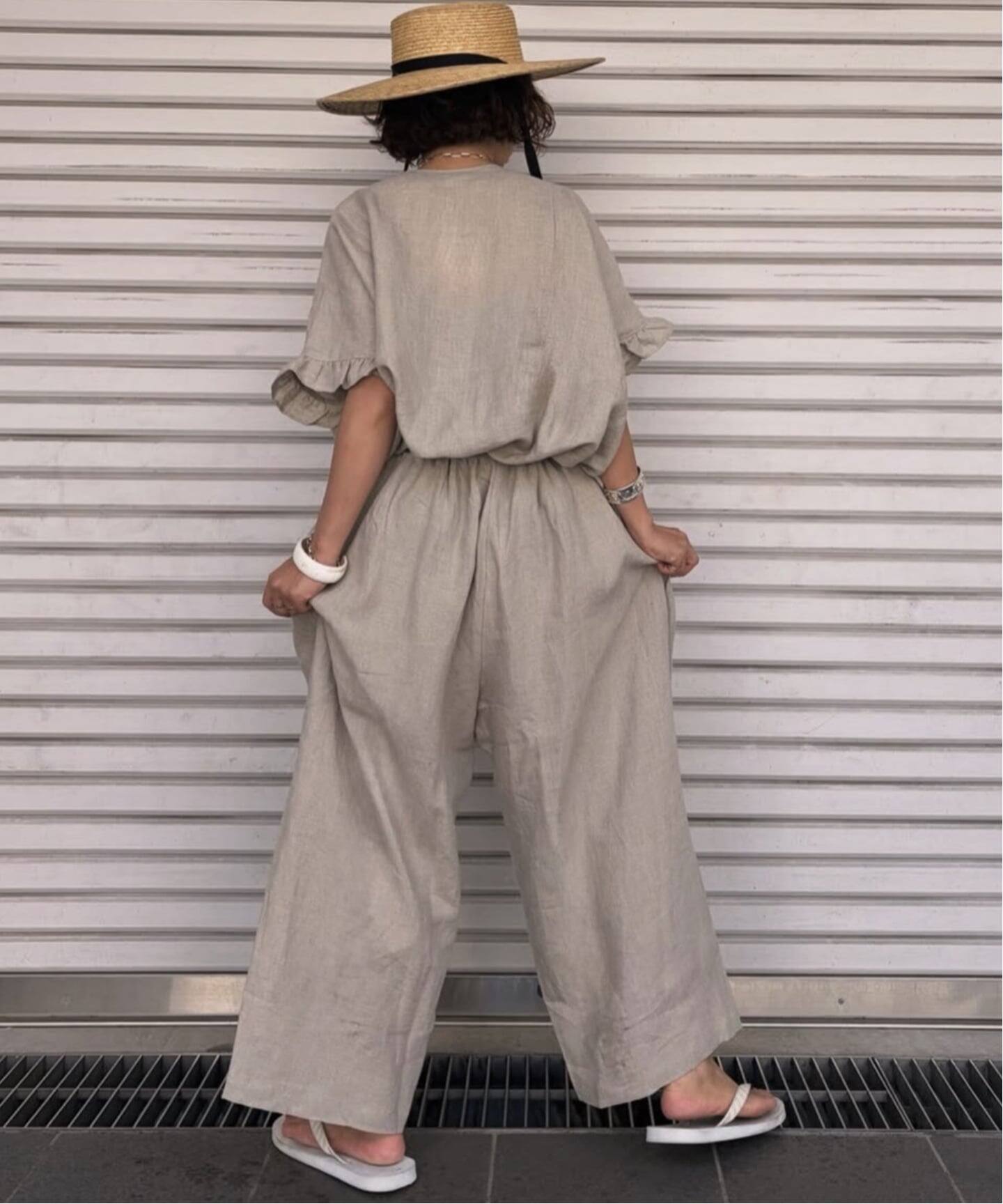 リネンtuck easy パンツ（その他パンツ）｜journal standard luxe