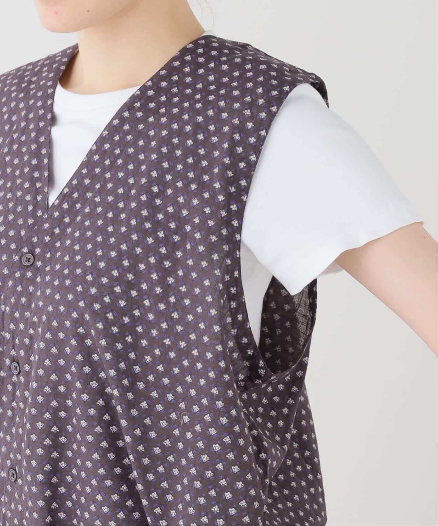 SOIL】 FLOWER PRINT NO/SL OVERALLS（つなぎ／オールインワン
