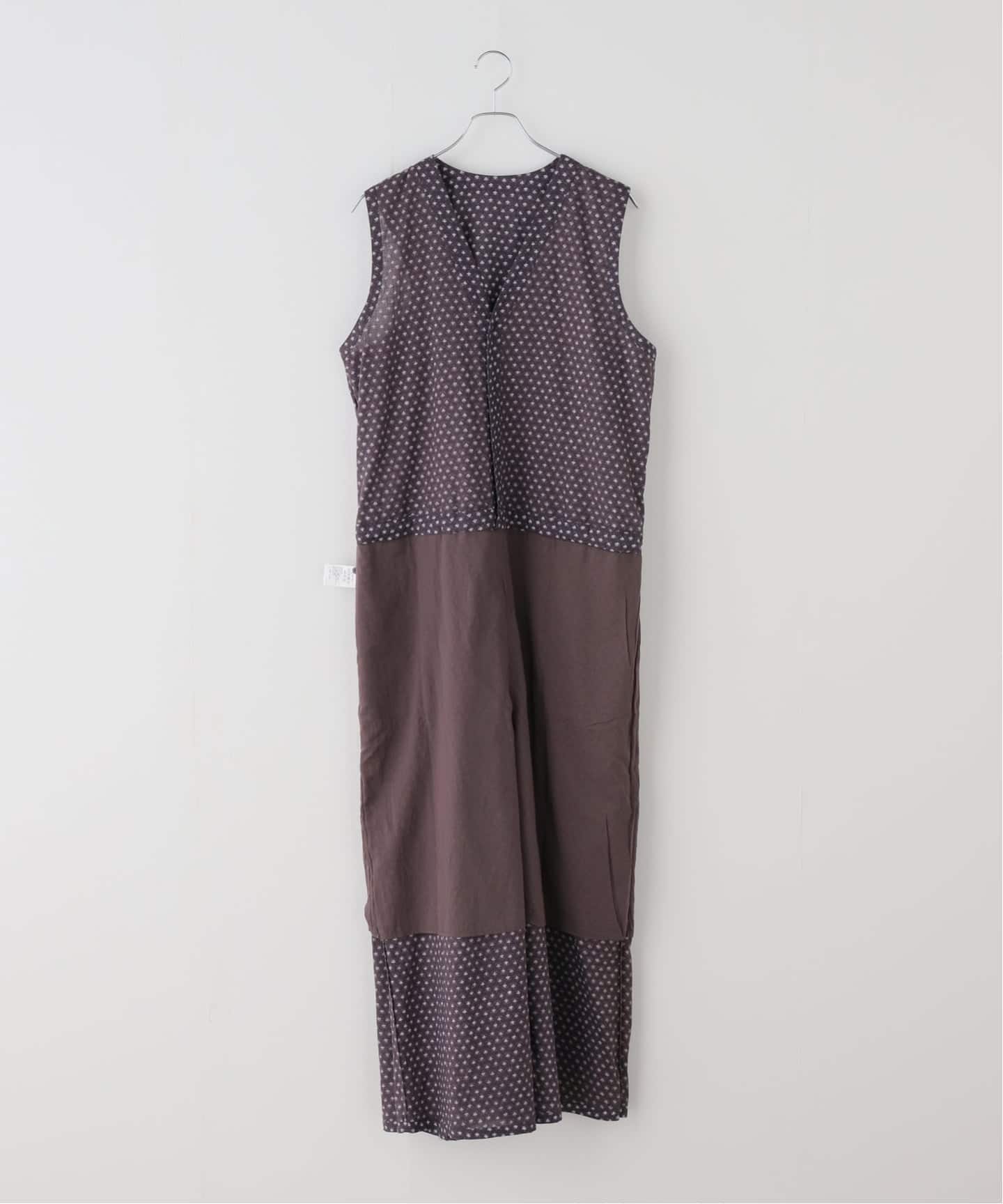 SOIL】 FLOWER PRINT NO/SL OVERALLS（つなぎ／オールインワン