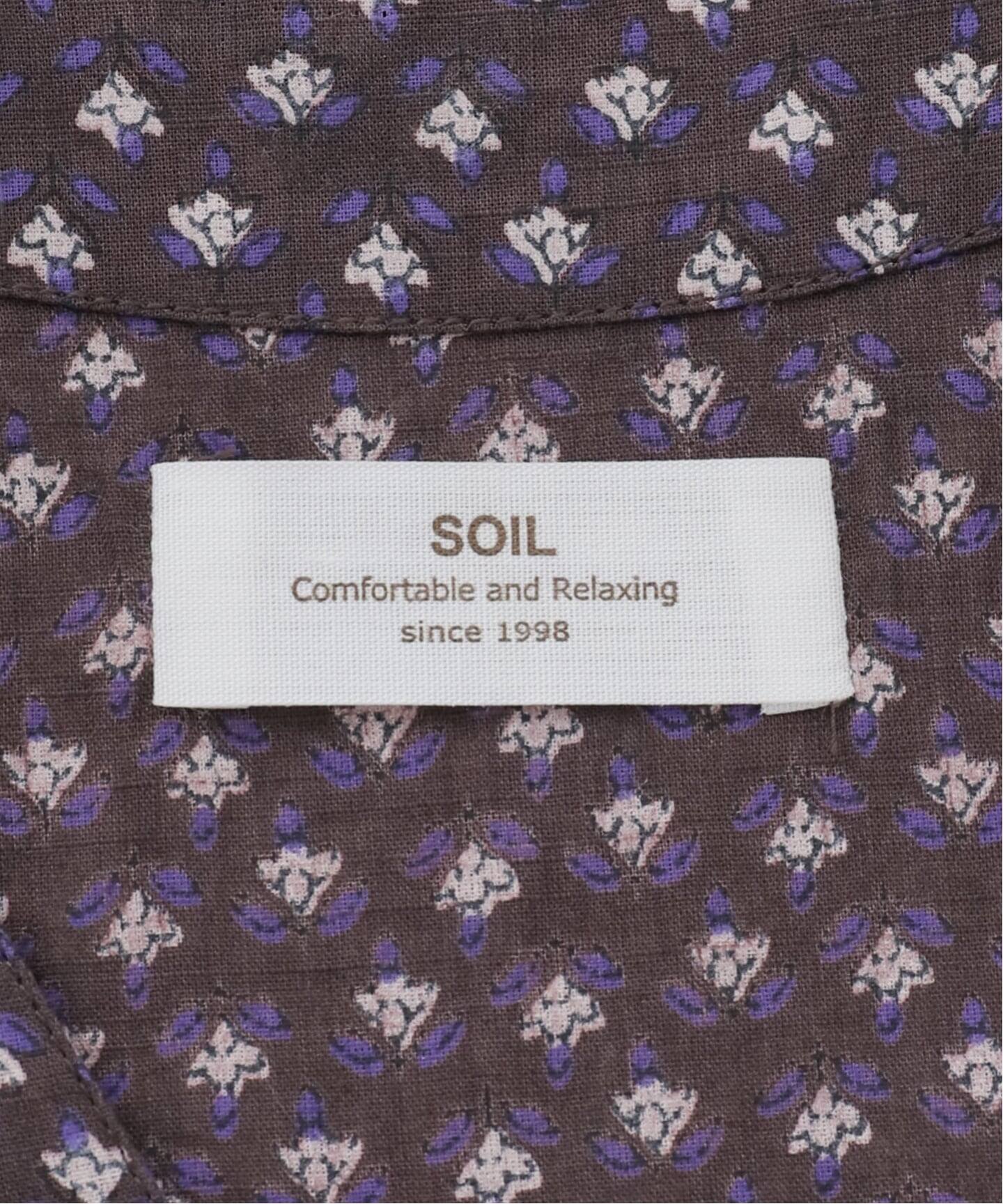 SOIL】 FLOWER PRINT NO/SL OVERALLS（つなぎ／オールインワン