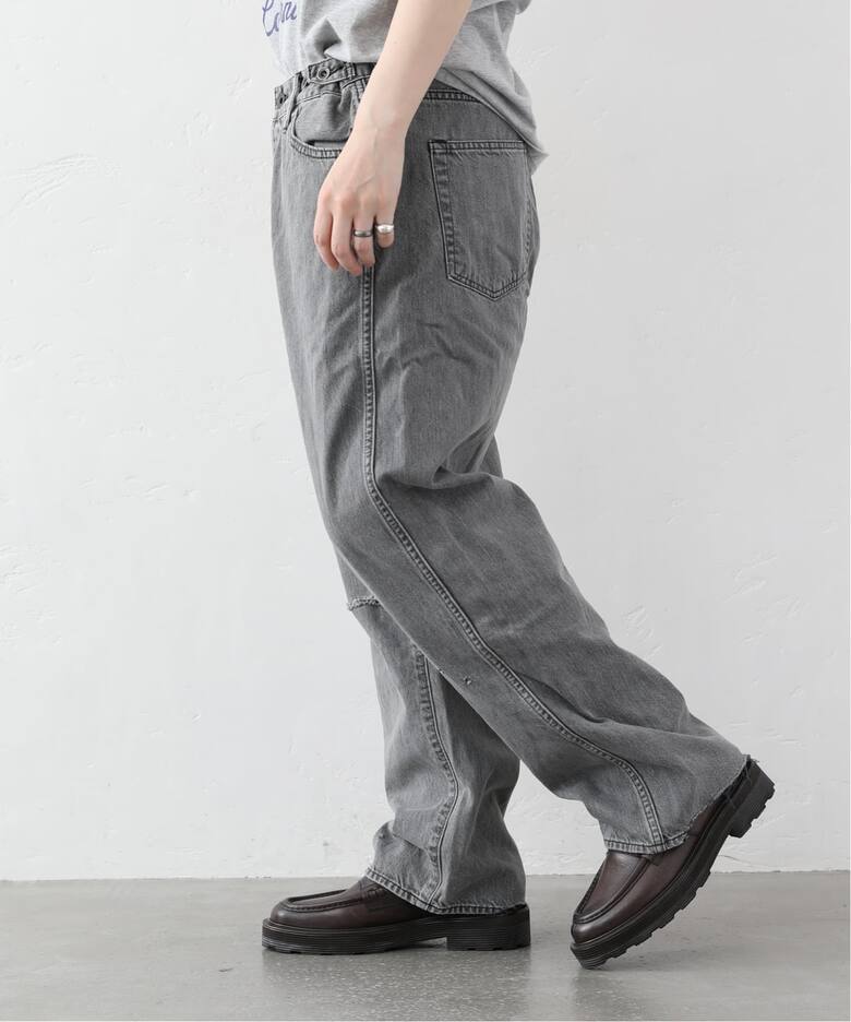 chimala】for luxe ADJASTABLE WIDE TAPERED（002）（デニムパンツ 