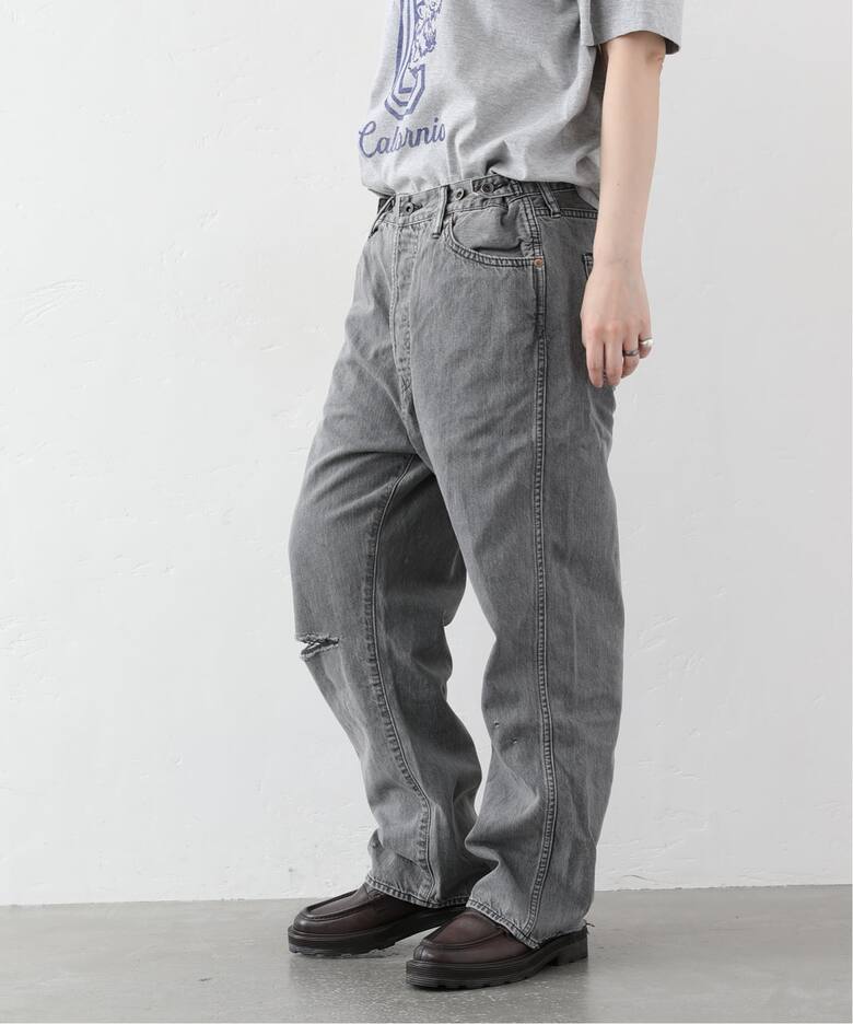 chimala】for luxe ADJASTABLE WIDE TAPERED（002）（デニムパンツ 