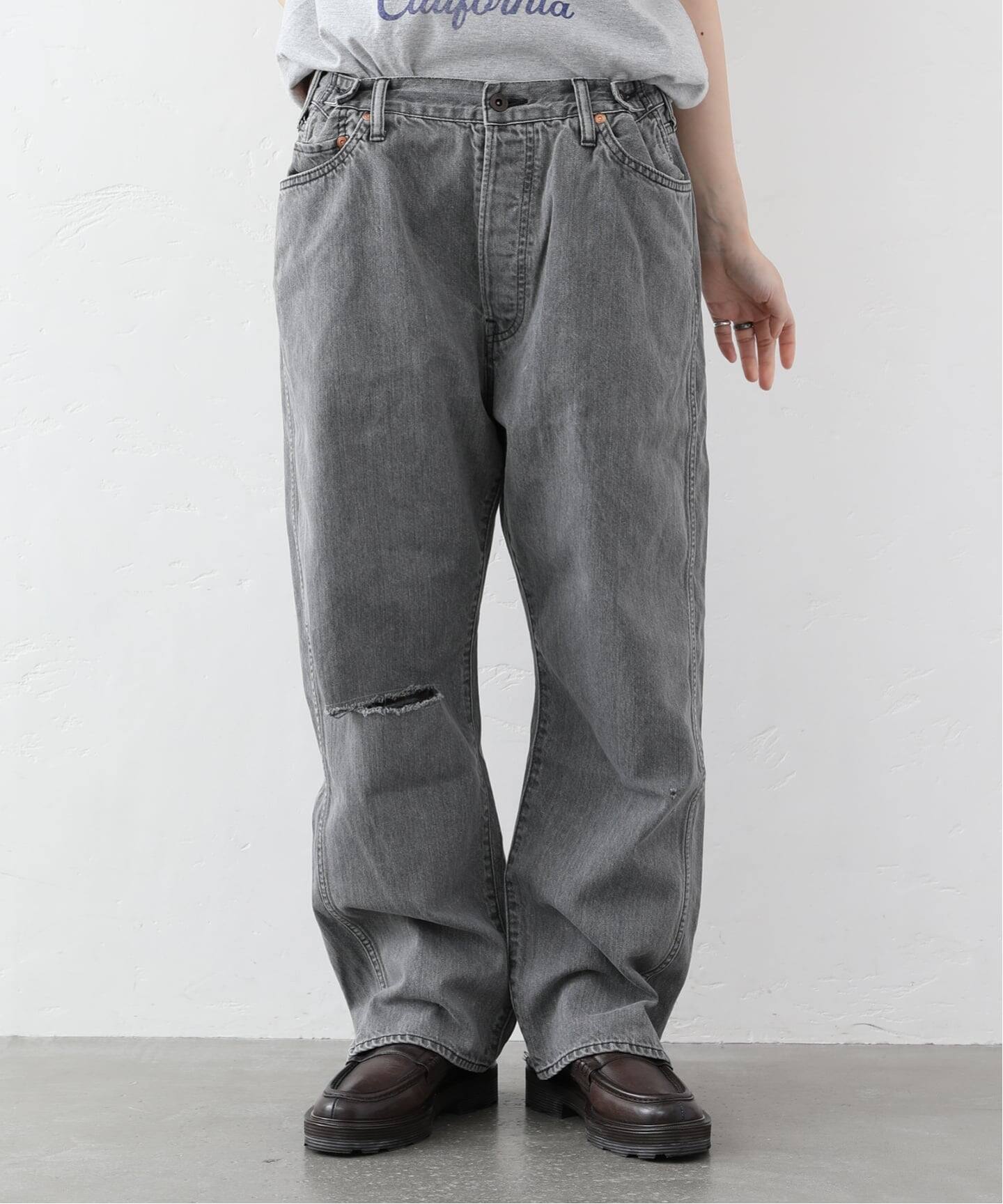 chimala】for luxe ADJASTABLE WIDE TAPERED（002）（デニムパンツ