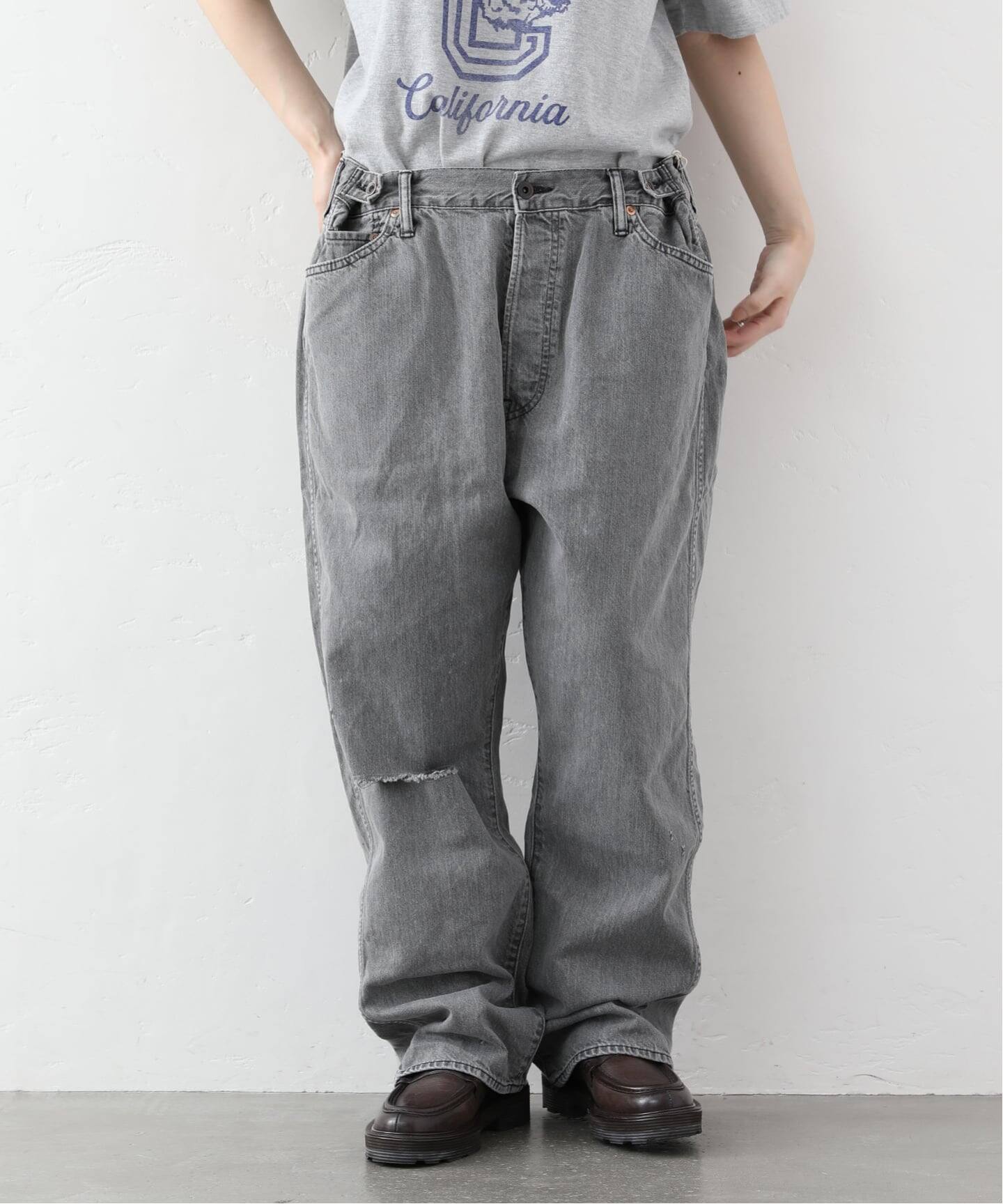 chimala】for luxe ADJASTABLE WIDE TAPERED（002）（デニムパンツ
