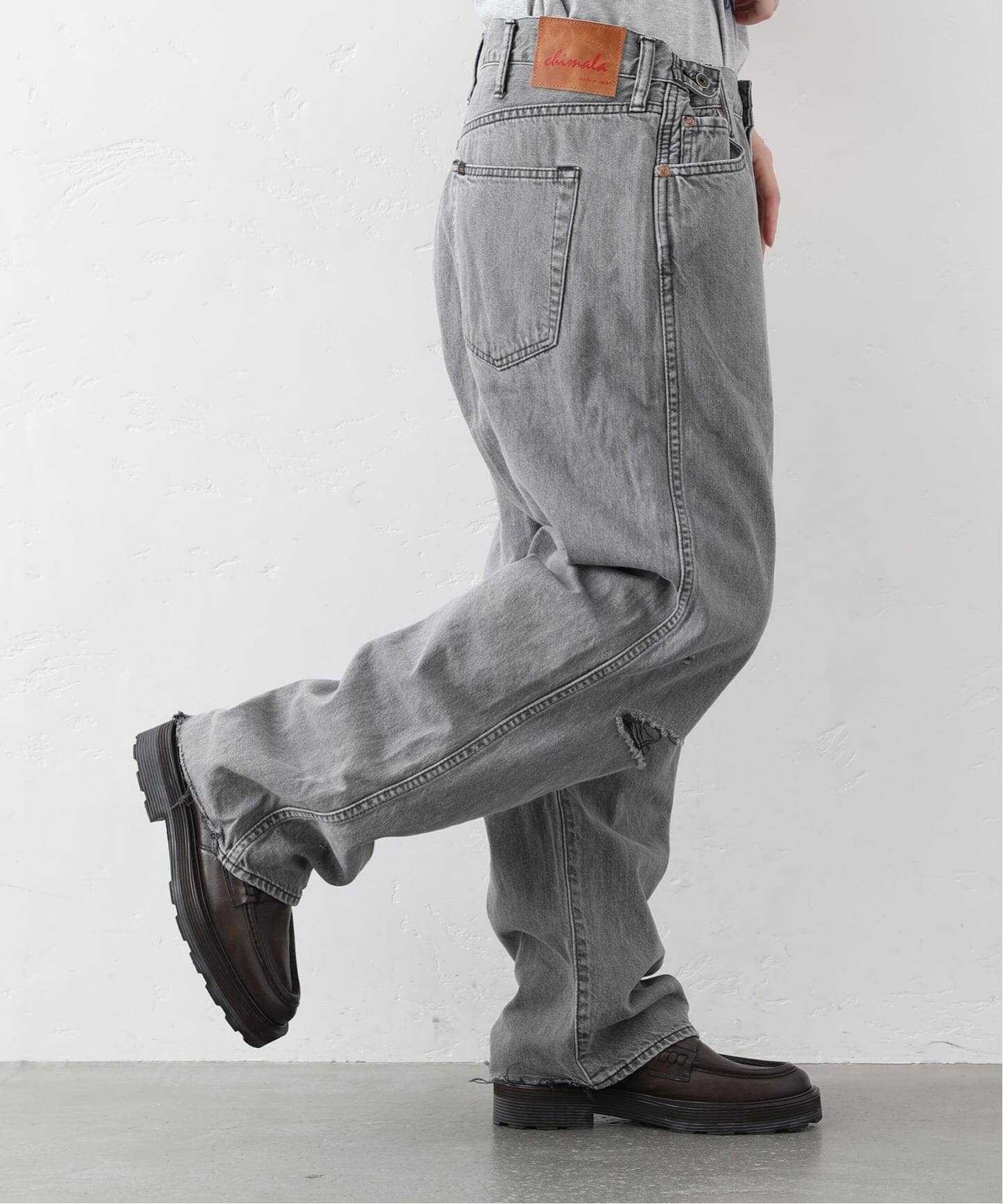 chimala】for luxe ADJASTABLE WIDE TAPERED（002）（デニムパンツ