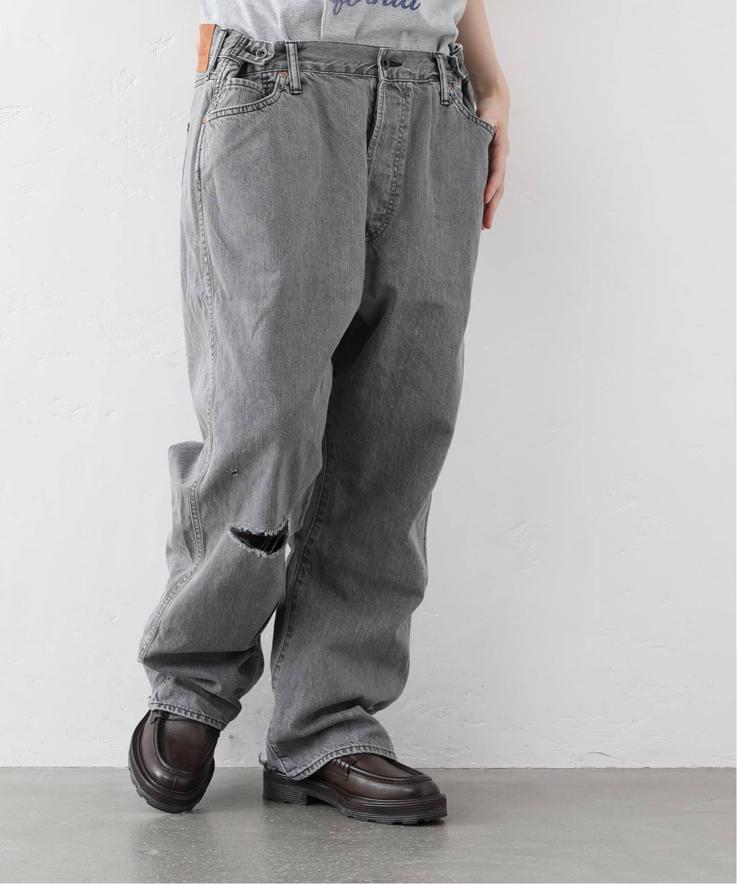 chimala】for luxe ADJASTABLE WIDE TAPERED（002）（デニムパンツ