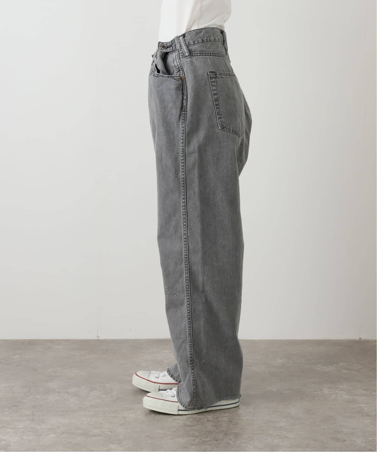 chimala】for luxe ADJASTABLE WIDE TAPERED（002）（デニムパンツ