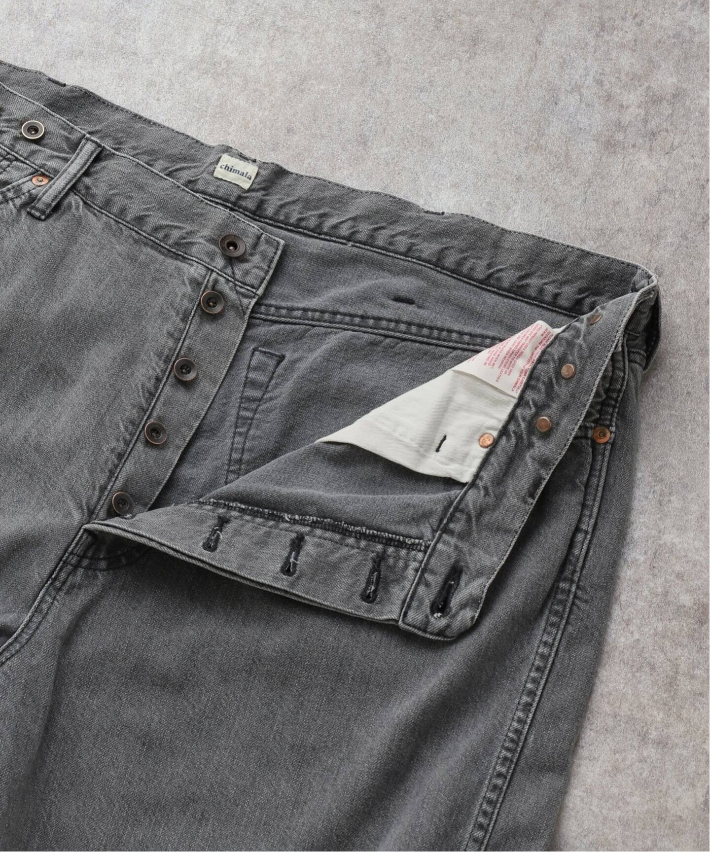 chimala】for luxe ADJASTABLE WIDE TAPERED（002）（デニムパンツ