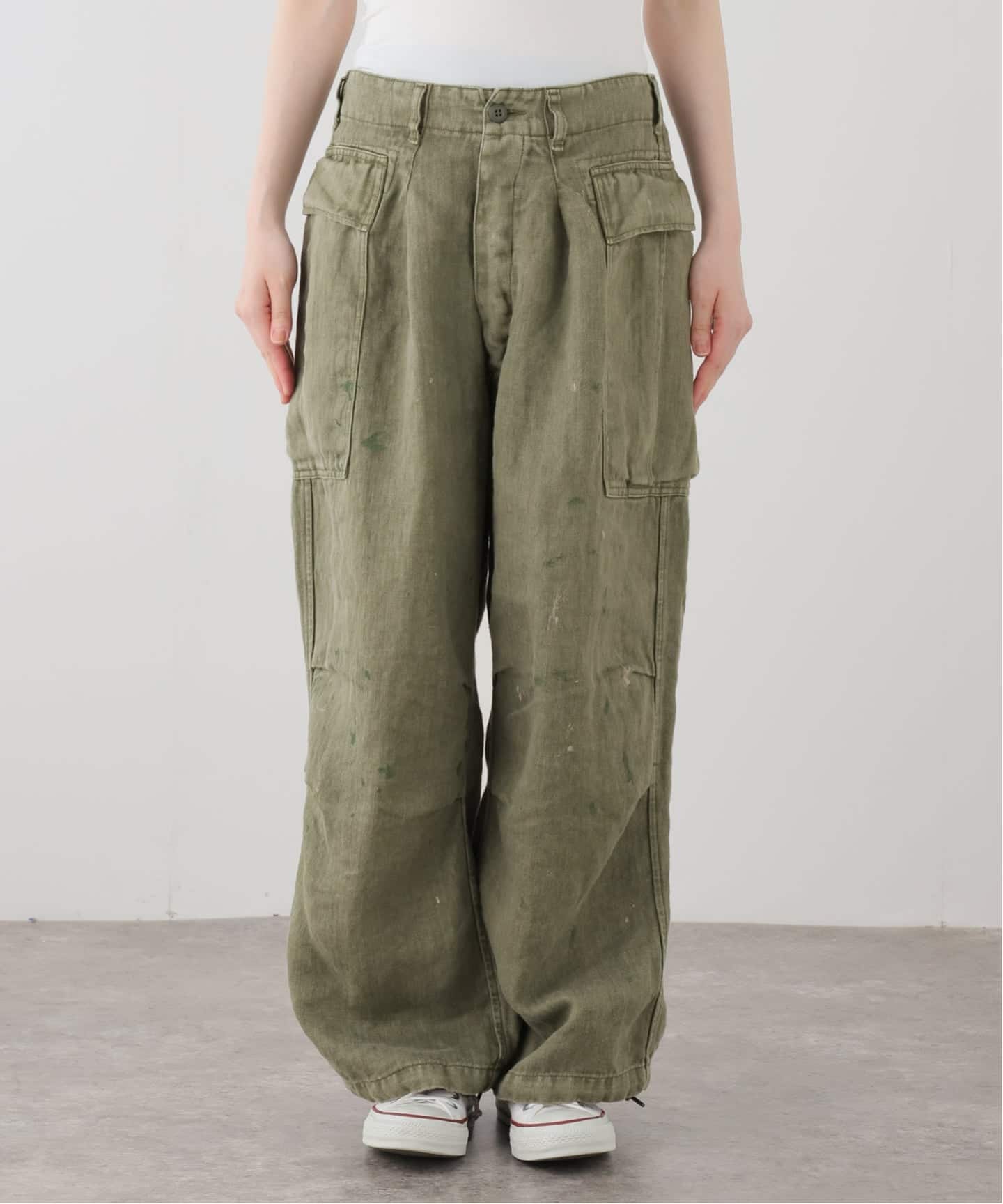 【HERILL】HBT Linen Cargopants (サイズ2) HERILL】HBT linen Cargopants（カーゴパンツ）｜journal standard