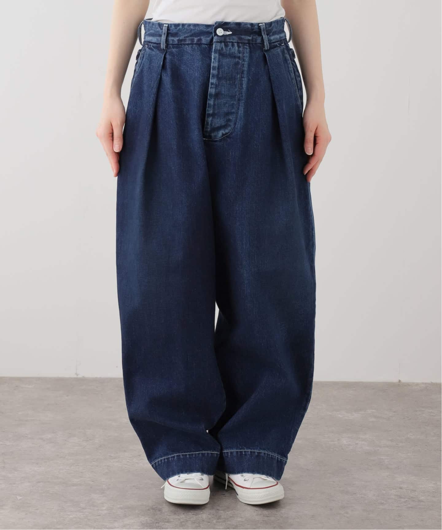 ES:S】 BAGGY TROUSER WITH STRAP（デニムパンツ・ジーンズ）｜journal