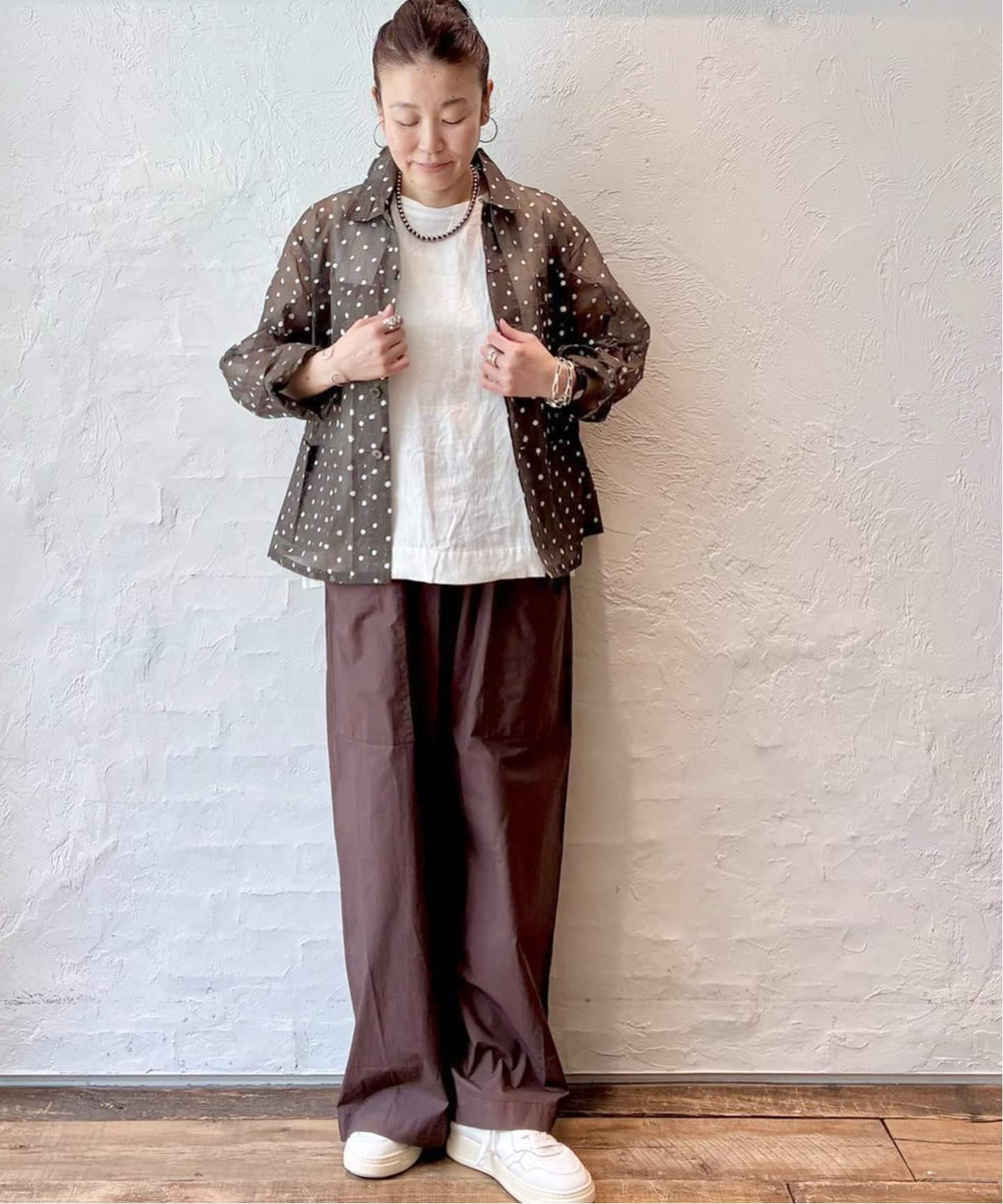 luxe カディアンドコー　フラワープリントギャザーパンツ　Lサイズ Khadi＆Co】 PANTS JAPANESE COTTON（その他パンツ）｜journal