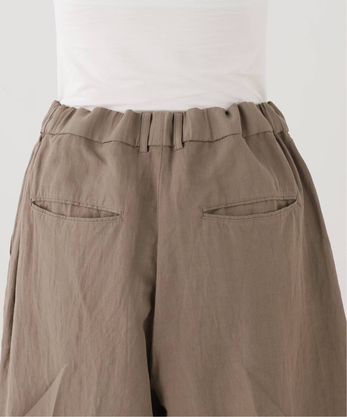ATON】COTTON LINEN VOILE LOOSE FIT SHORTS（ショート・ハーフパンツ