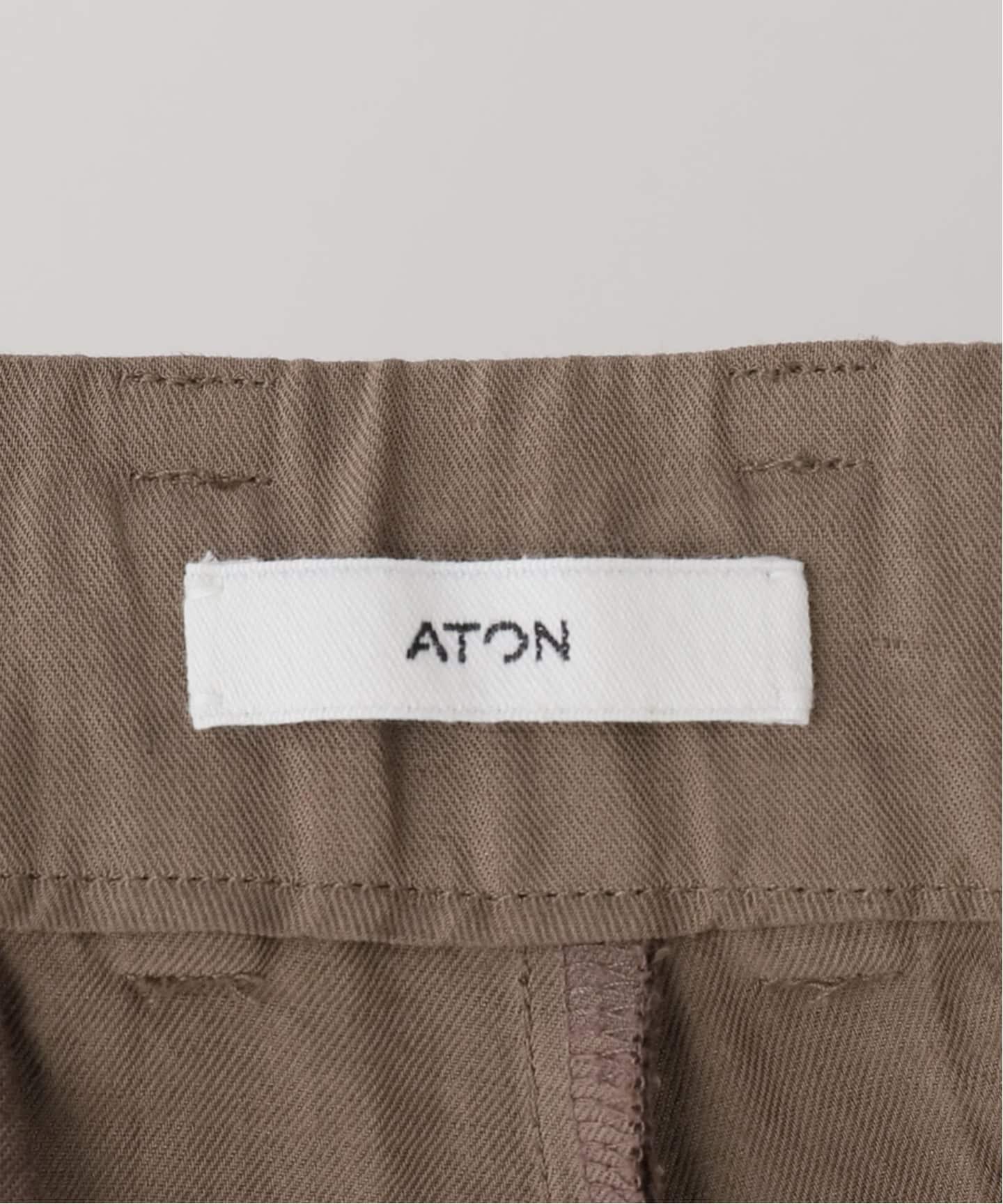 ATON】COTTON LINEN VOILE LOOSE FIT SHORTS（ショート・ハーフパンツ