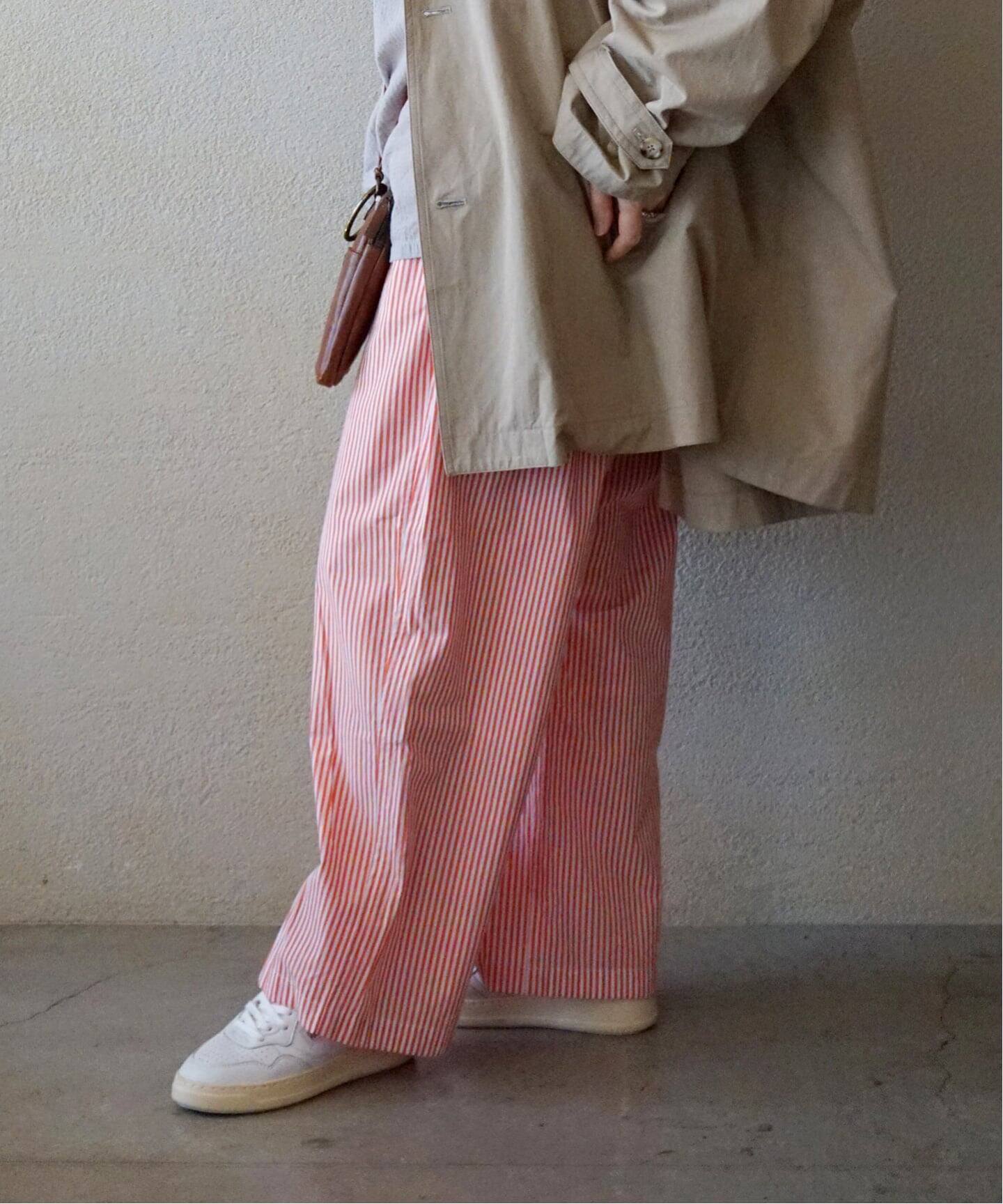 VAS-Y LENTEMENT】 POPLIN STRIPE EASY PANTS（その他パンツ