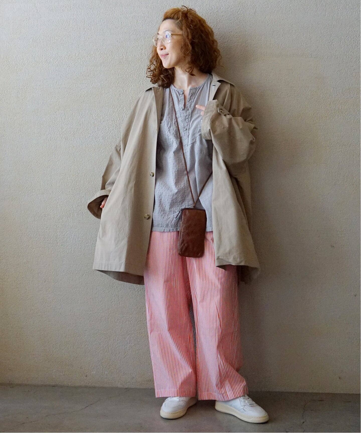 VAS-Y LENTEMENT】 POPLIN STRIPE EASY PANTS（その他パンツ