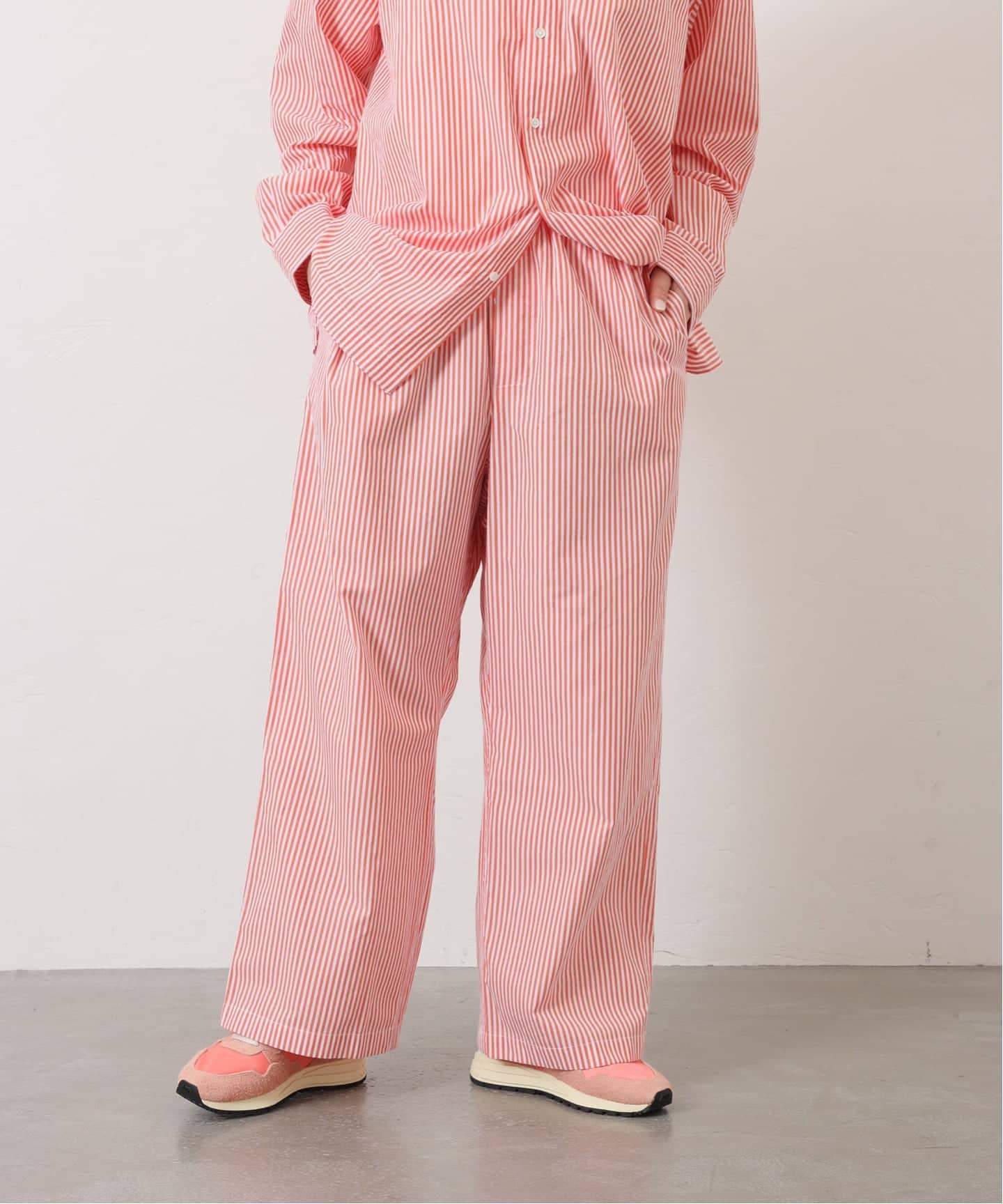 VAS-Y LENTEMENT】 POPLIN STRIPE EASY PANTS（その他パンツ