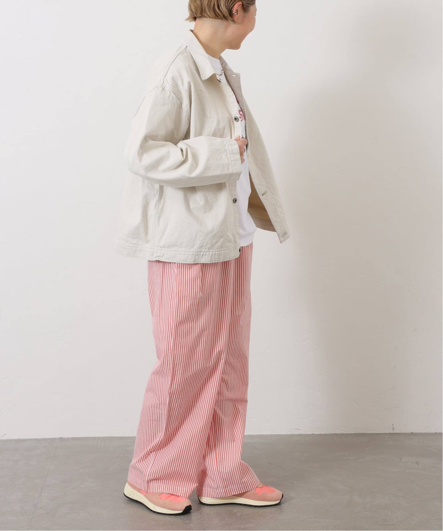 VAS-Y LENTEMENT】 POPLIN STRIPE EASY PANTS（その他パンツ