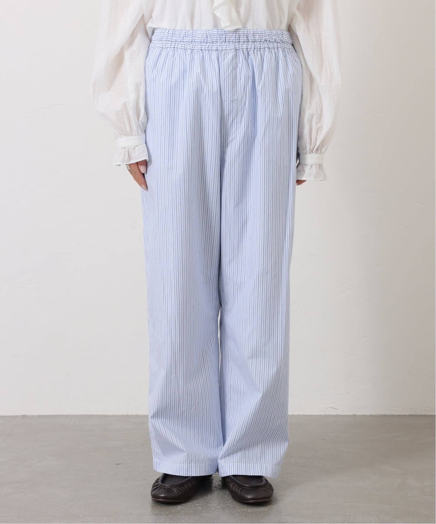 VAS-Y LENTEMENT】 POPLIN STRIPE EASY PANTS（その他パンツ