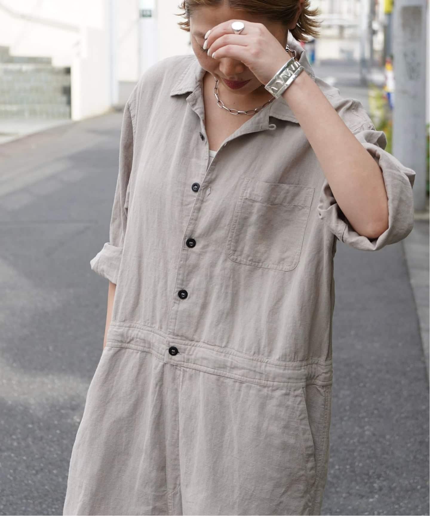 HTS】COTTON LINEN OVERALLS（つなぎ／オールインワン）｜journal