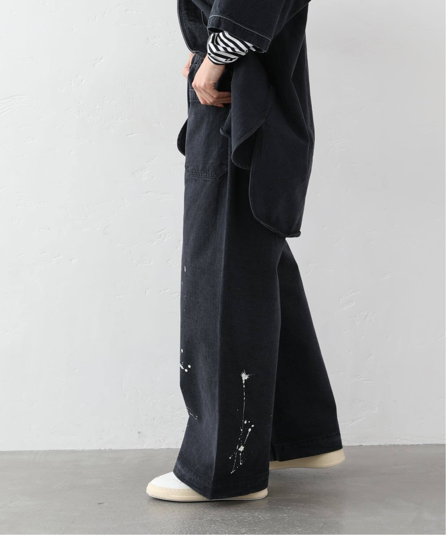 極美品　ジャーナルスタンダードラックス　ドライギャバ バレルパンツ 24年　黒 HARi】 for luxe MILITALY PANTS（その他パンツ）｜journal standard