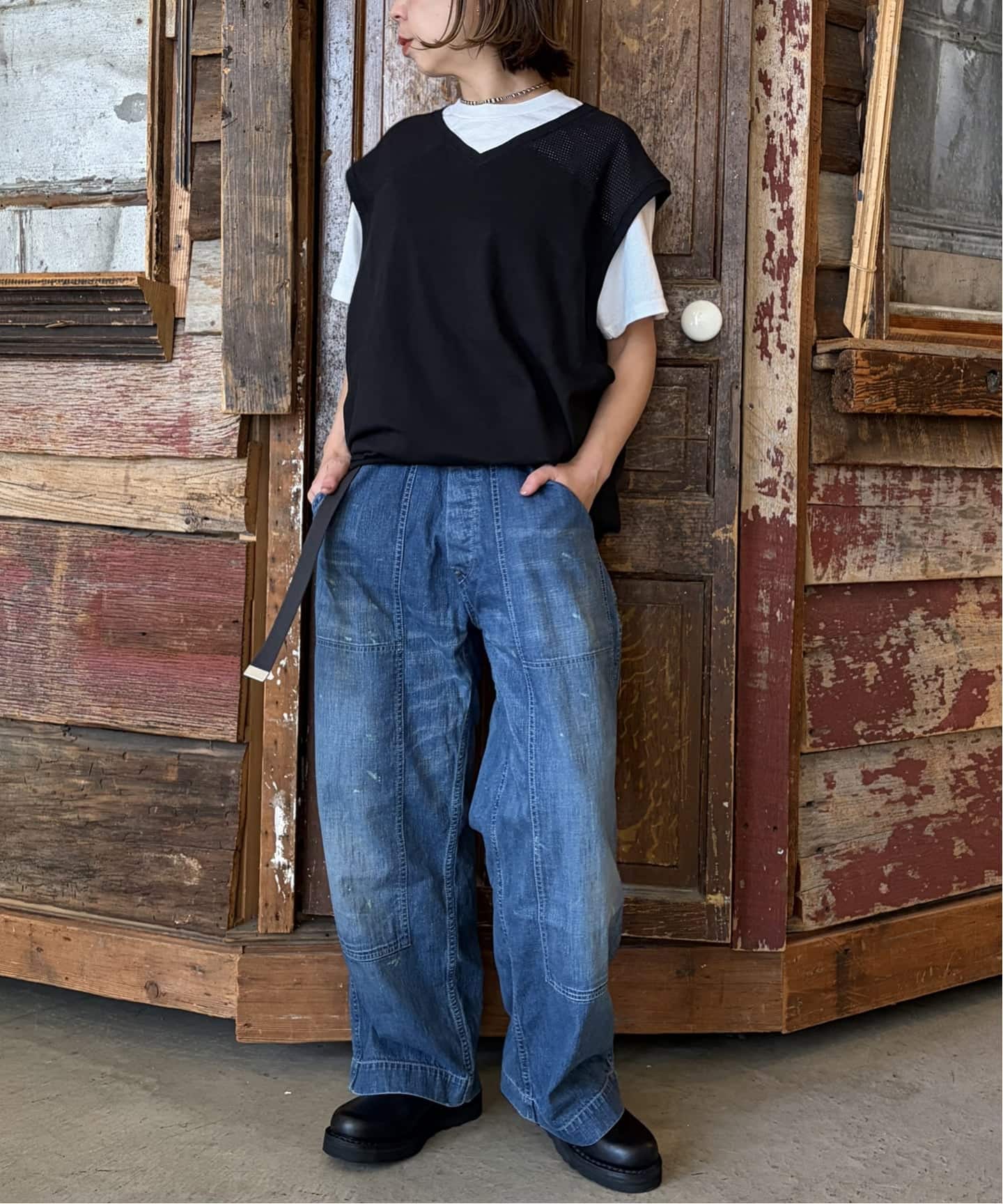 chimala】DOUBLE KNEE PAINTER PANTS（デニムパンツ・ジーンズ