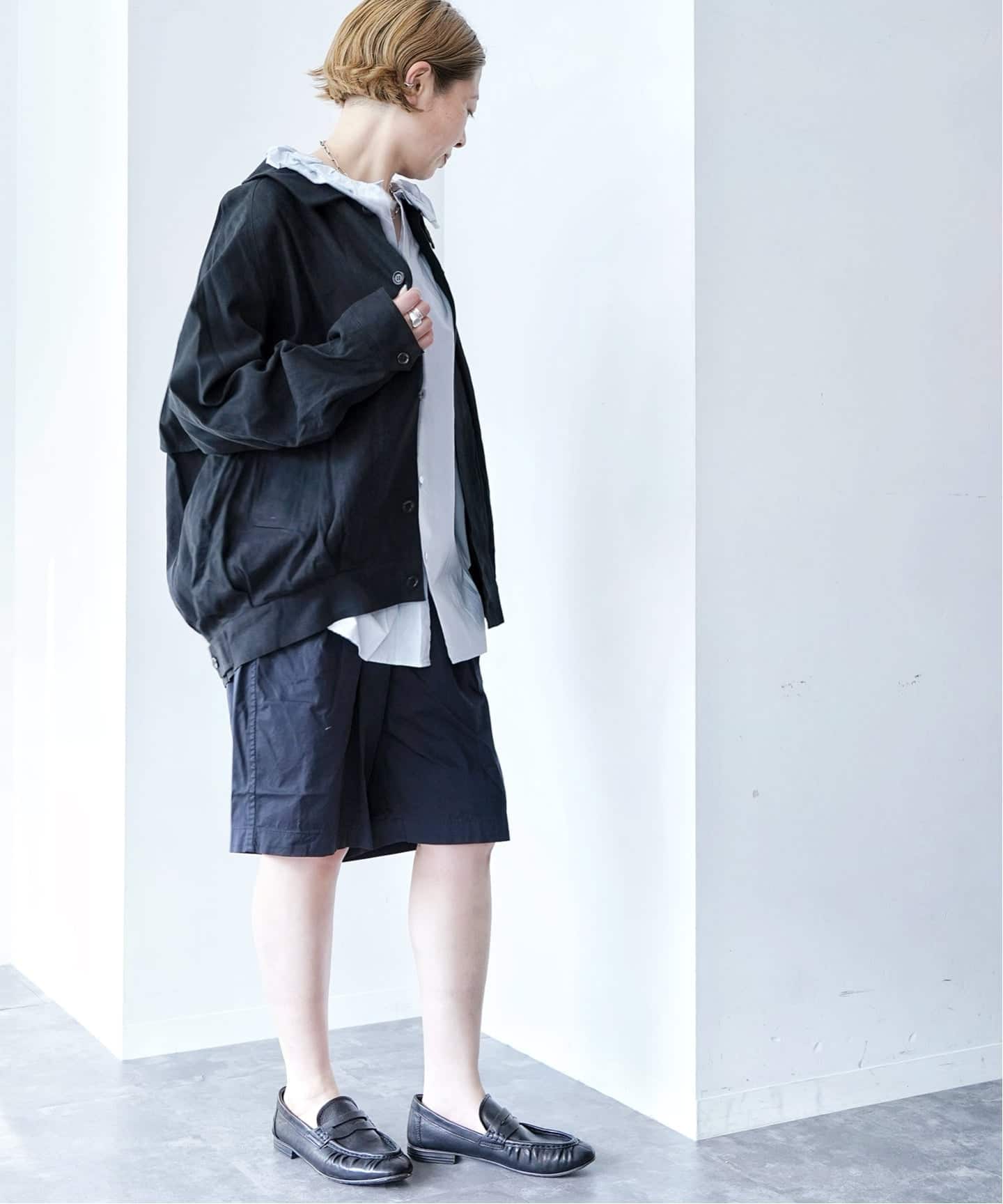 TOUJOURS】 COTTON GABARDINE Baggy Half Chi（ショート・ハーフパンツ