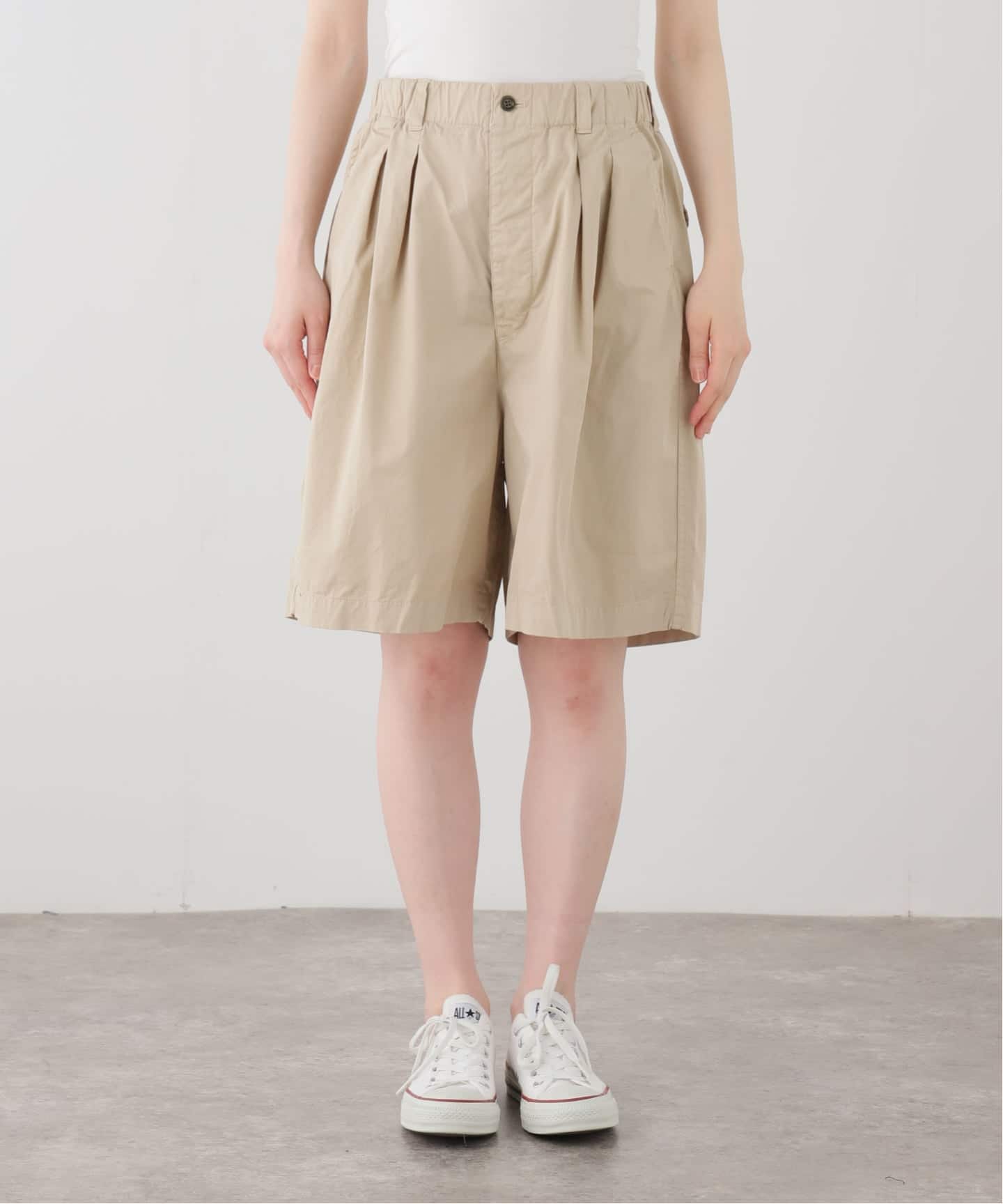 toujours トゥジュー ハーフパンツ　レース ジャーナルスタンダード TOUJOURS】 COTTON GABARDINE Baggy Half Chi（ショート・ハーフパンツ