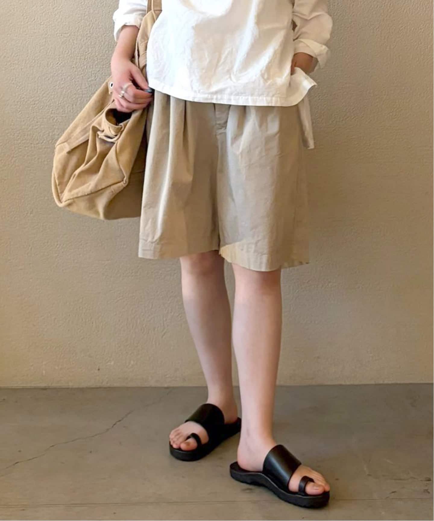 toujours トゥジュー ハーフパンツ　レース ジャーナルスタンダード TOUJOURS】 COTTON GABARDINE Baggy Half Chi（ショート・ハーフパンツ