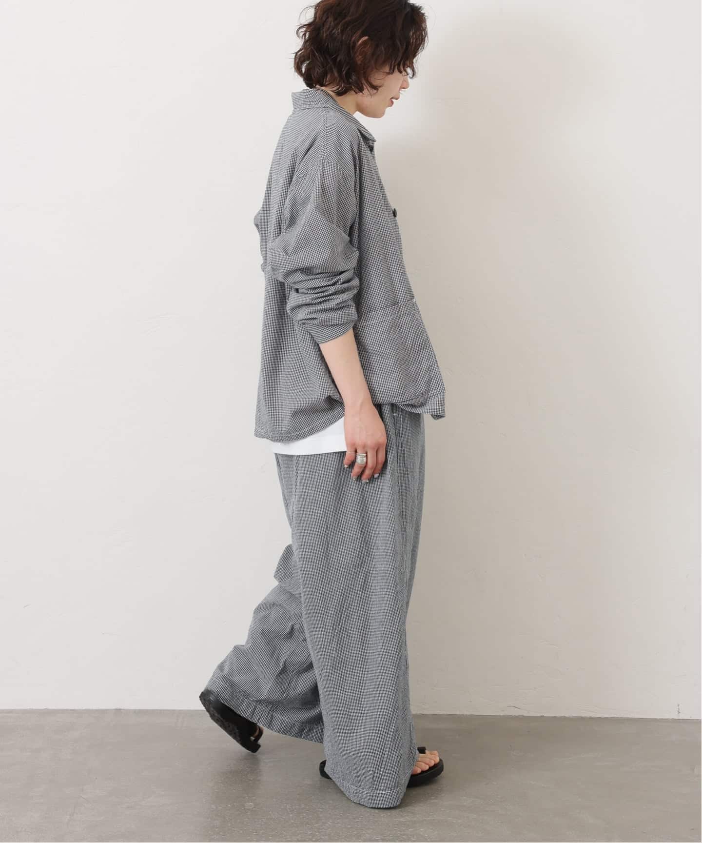 ARMEN】SEERSUCKER GINGHAM GATHERED EASY P（その他パンツ）｜journal