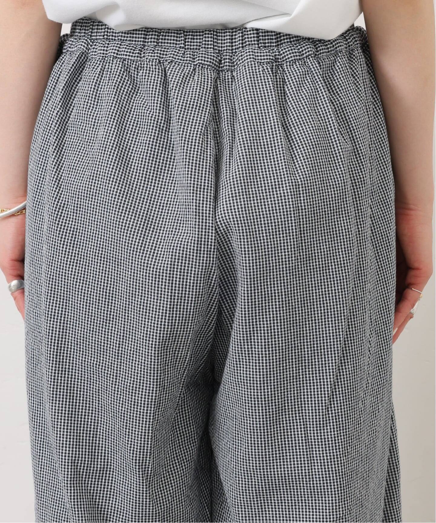 ARMEN】SEERSUCKER GINGHAM GATHERED EASY P（その他パンツ）｜journal
