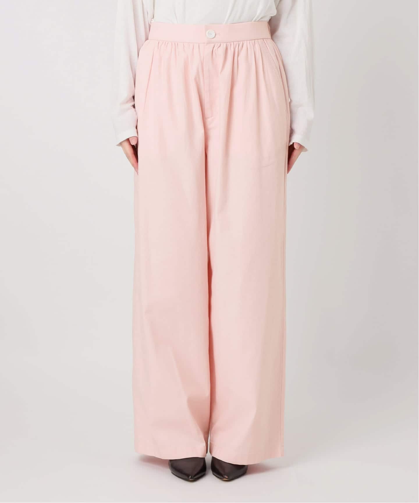 予約》［26SS新作］コットンツイルギャザーワイドパンツ（その他パンツ