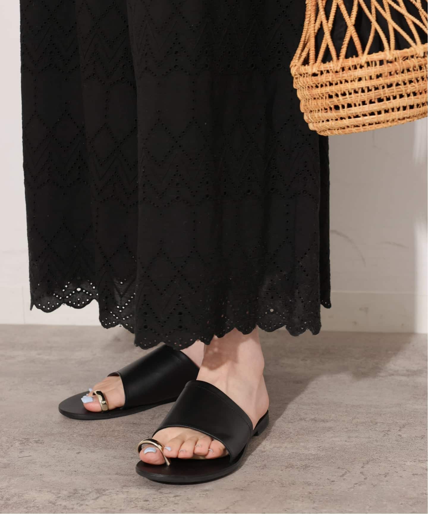 コットンカットワーク刺繍オールインワン（つなぎ／オールインワン
