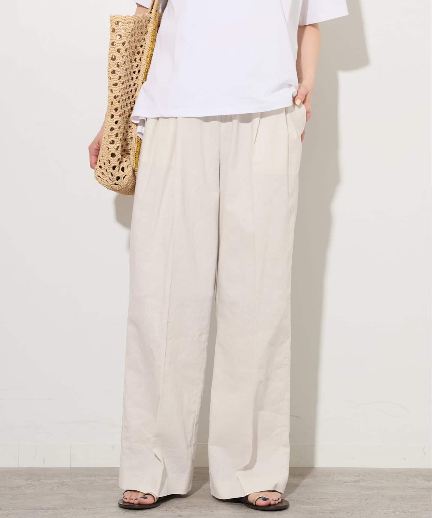 リネンコットンギャザータックパンツ（その他パンツ）｜JOURNAL