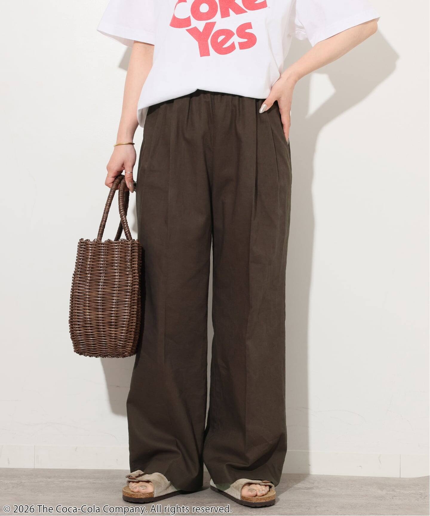 リネンコットンギャザータックパンツ（その他パンツ）｜JOURNAL