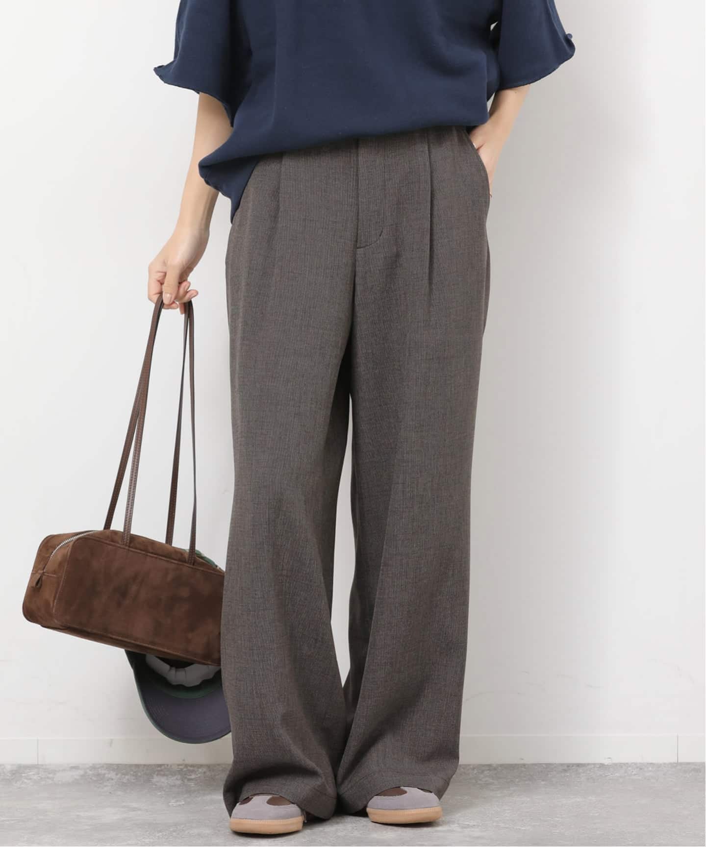 26SS新作 / 防シワ］メランジドビータックパンツ（スラックス