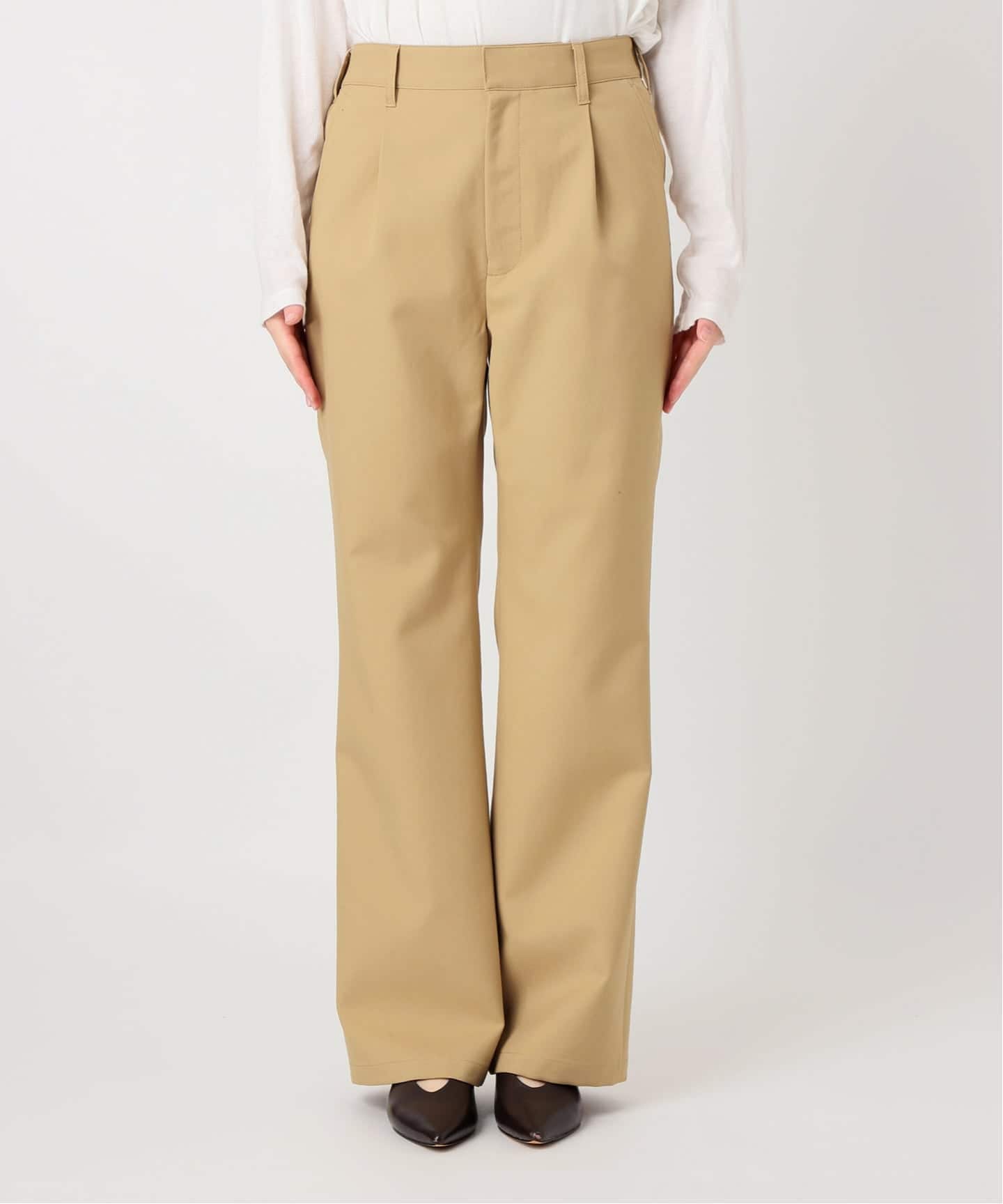 予約》［26SS新作］ストレッチツイルフレアパンツ（スラックス