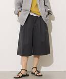 《予約》コットンナイロンタックワイドハーフパンツ