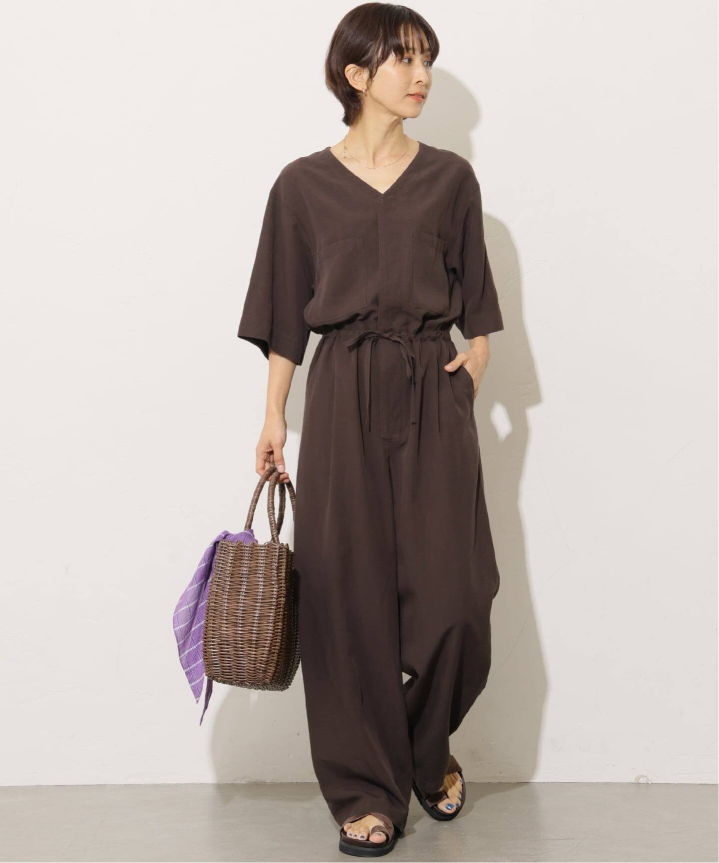 Vネックオールインワン（つなぎ／オールインワン）｜JOURNAL STANDARD