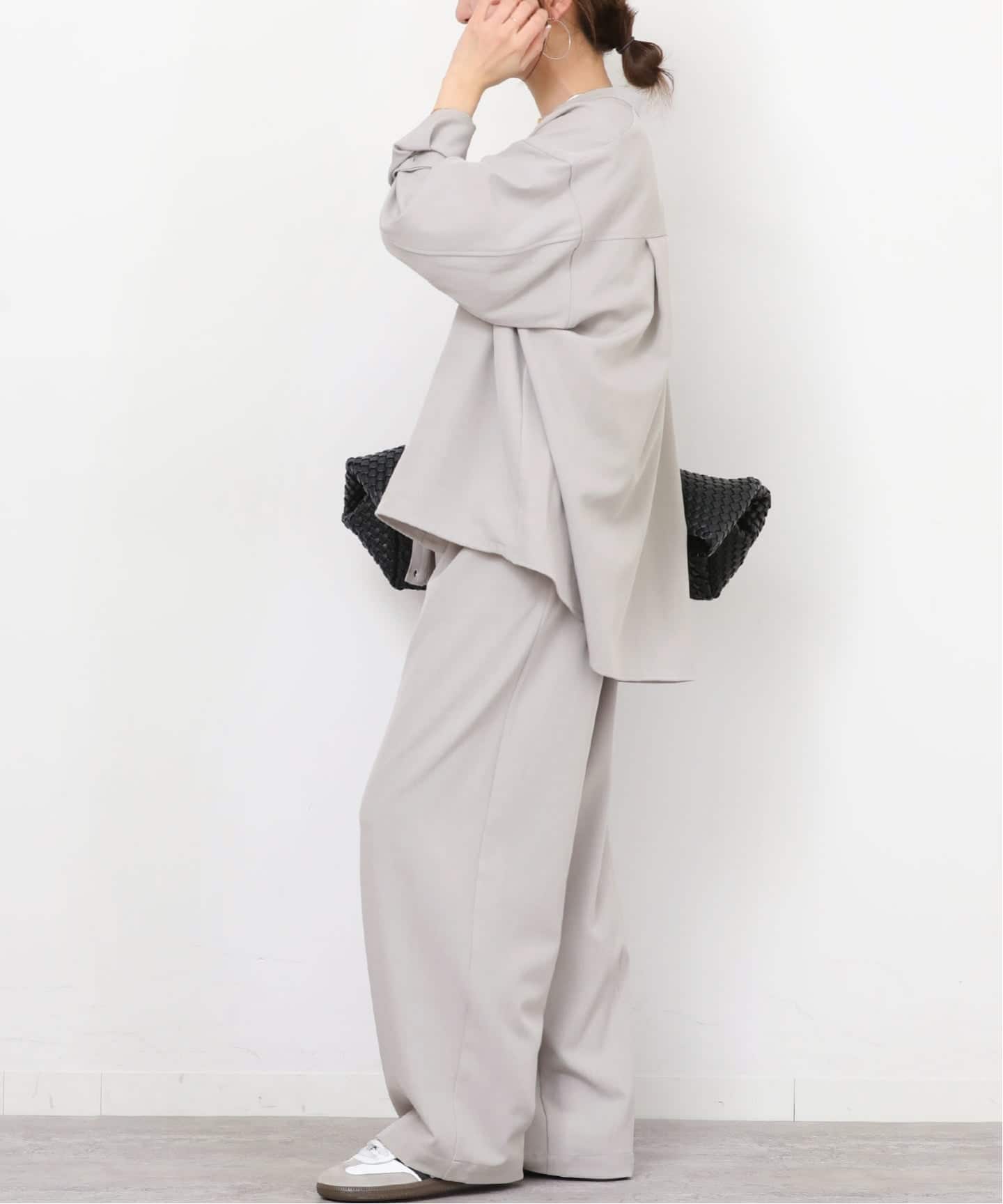 一部WEB限定》［2点セット］メランジツイルセットアップ（その他パンツ