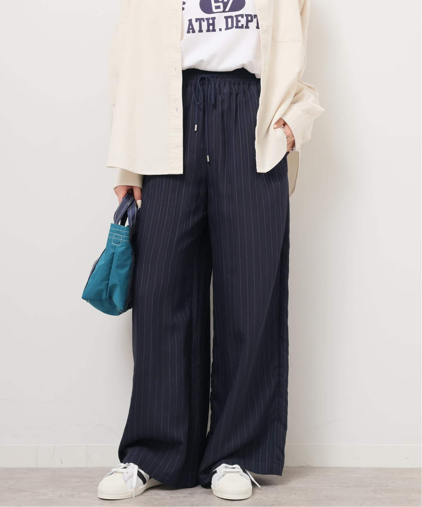 StevensonOverall ストライプ パンツ ネイビー Stevenson Overall（スティーブンソンオーバーオール）のご用命お