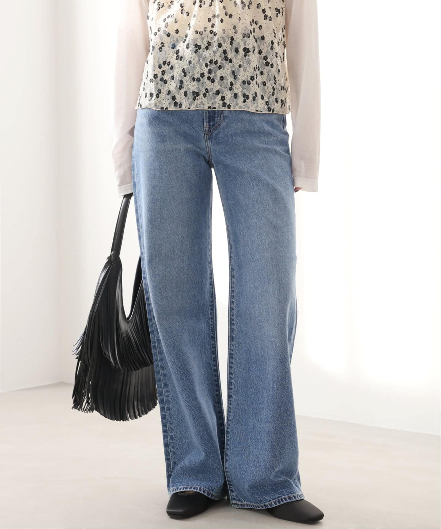 別注【LEVI'S】RIBCAGE WIDE LEG：デニム（デニムパンツ・ジーンズ