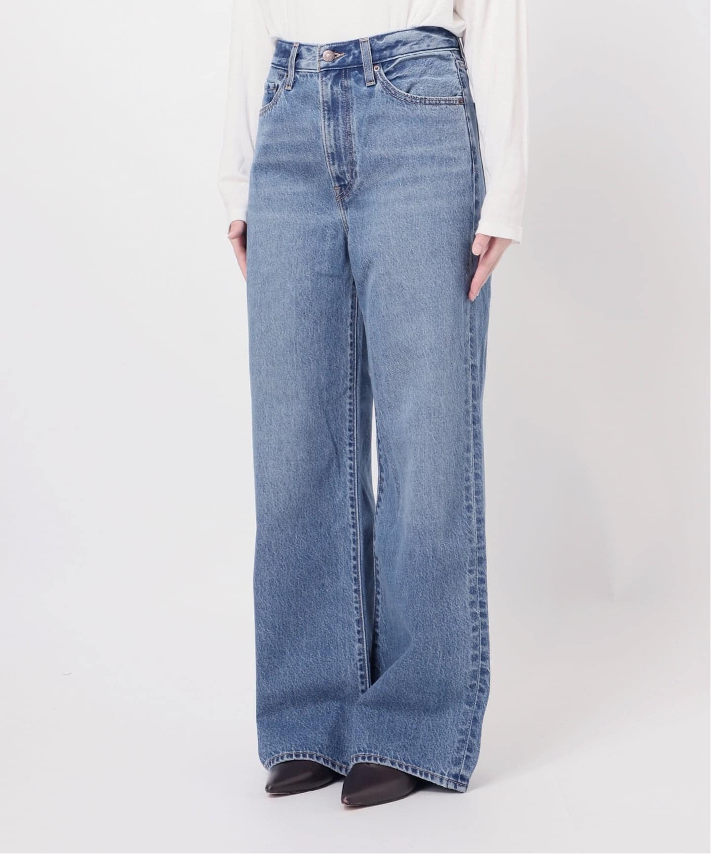 別注【LEVI'S】RIBCAGE WIDE LEG：デニム（デニムパンツ・ジーンズ