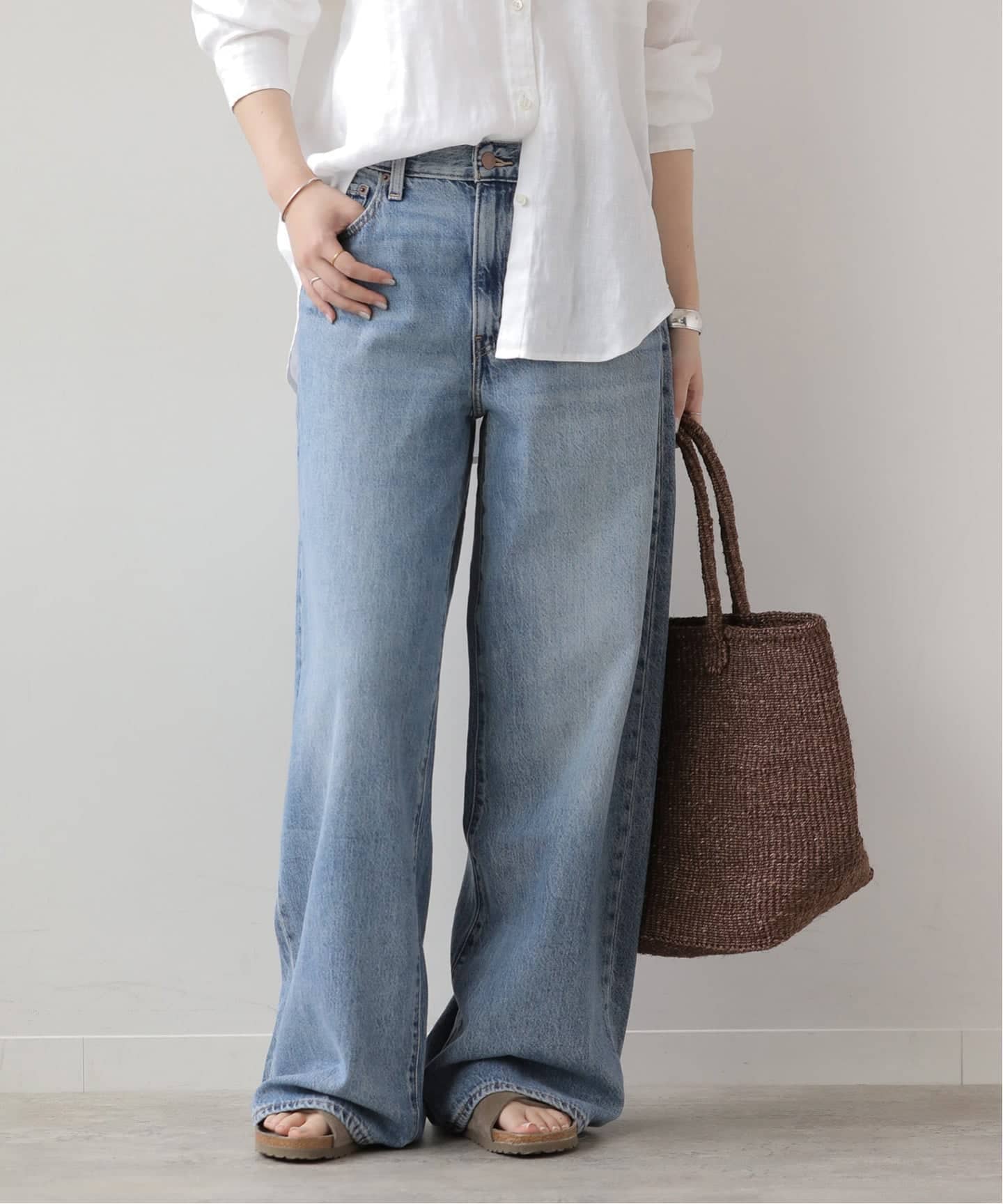 ¨̮シンプルデニムアクセサリー 予約》【LEVI'S/リーバイス】 CINCH WIDE LEG：デニム（デニムパンツ