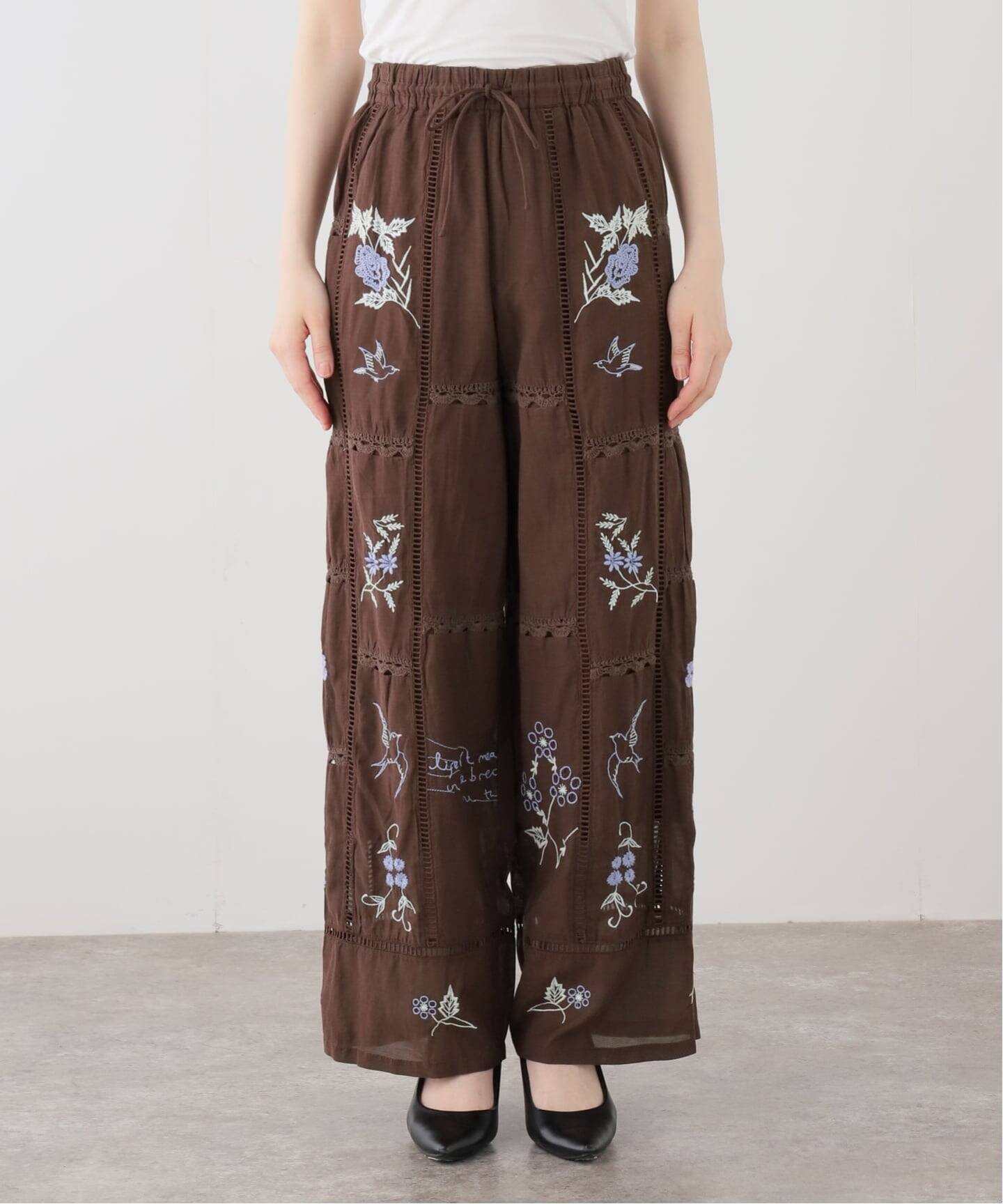 TODAYFUL/トゥデイフル】 Embroidery Patchwork PT（その他パンツ