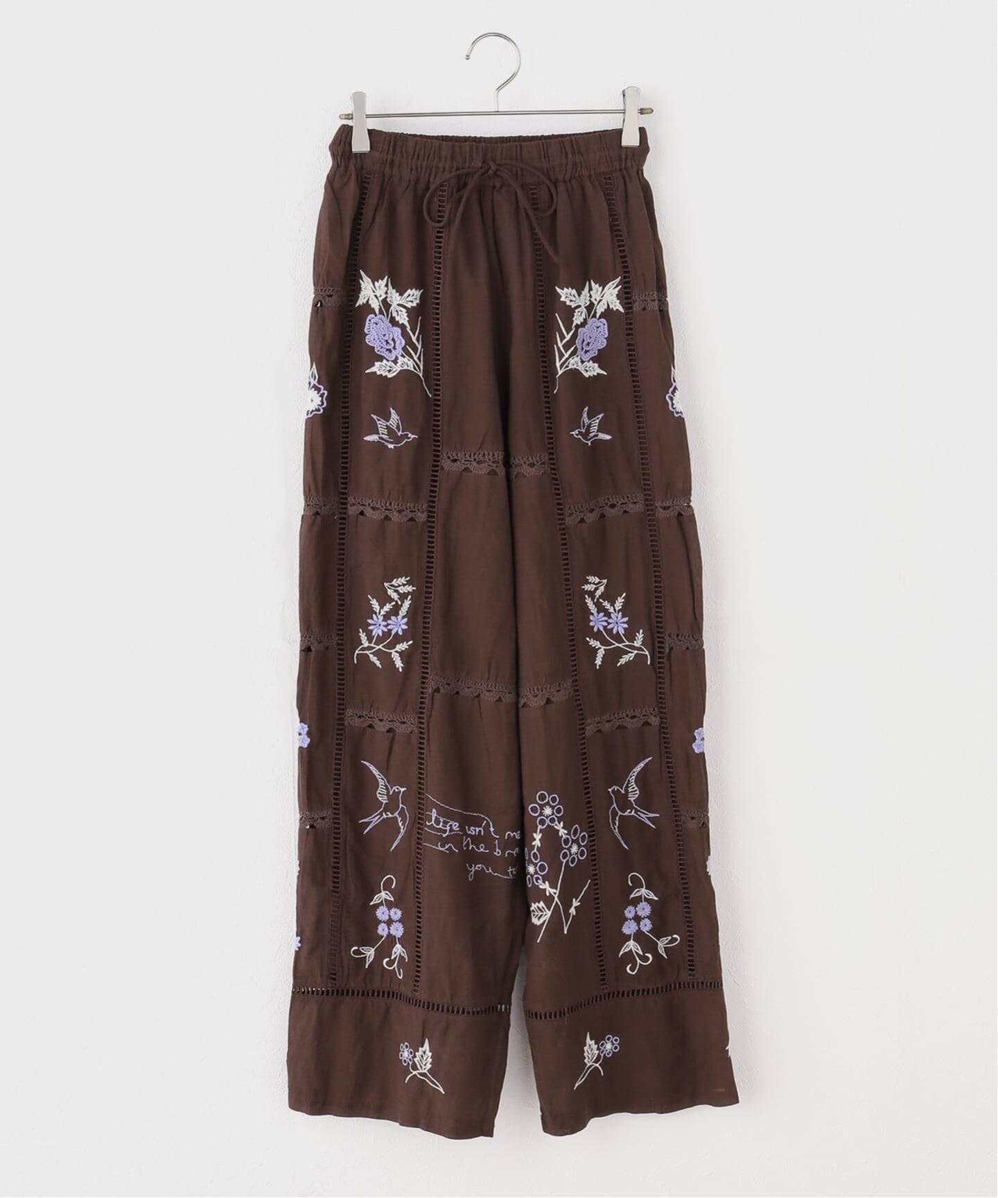 TODAYFUL/トゥデイフル】 Embroidery Patchwork PT（その他パンツ